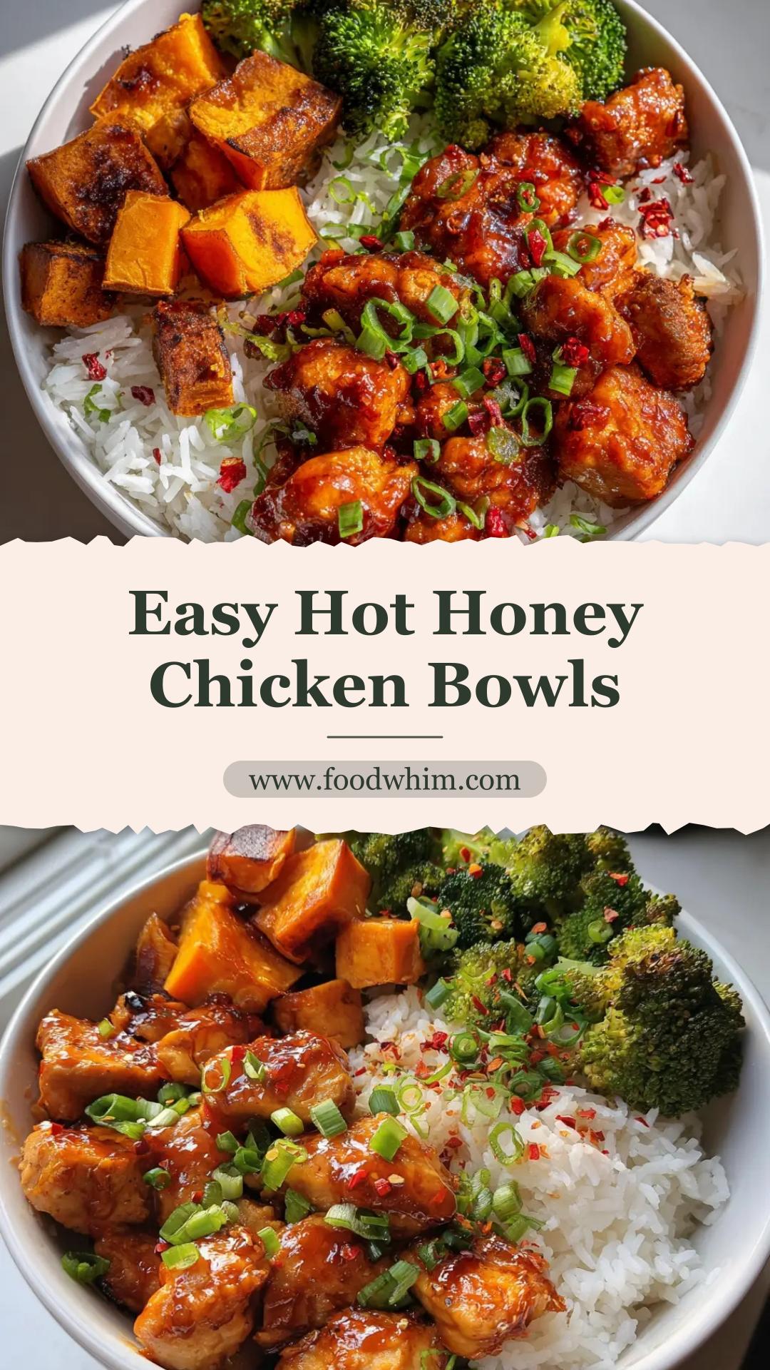 Hot Honey Chicken Bowls with Sweet Potatoes and Broccoli — pin 2