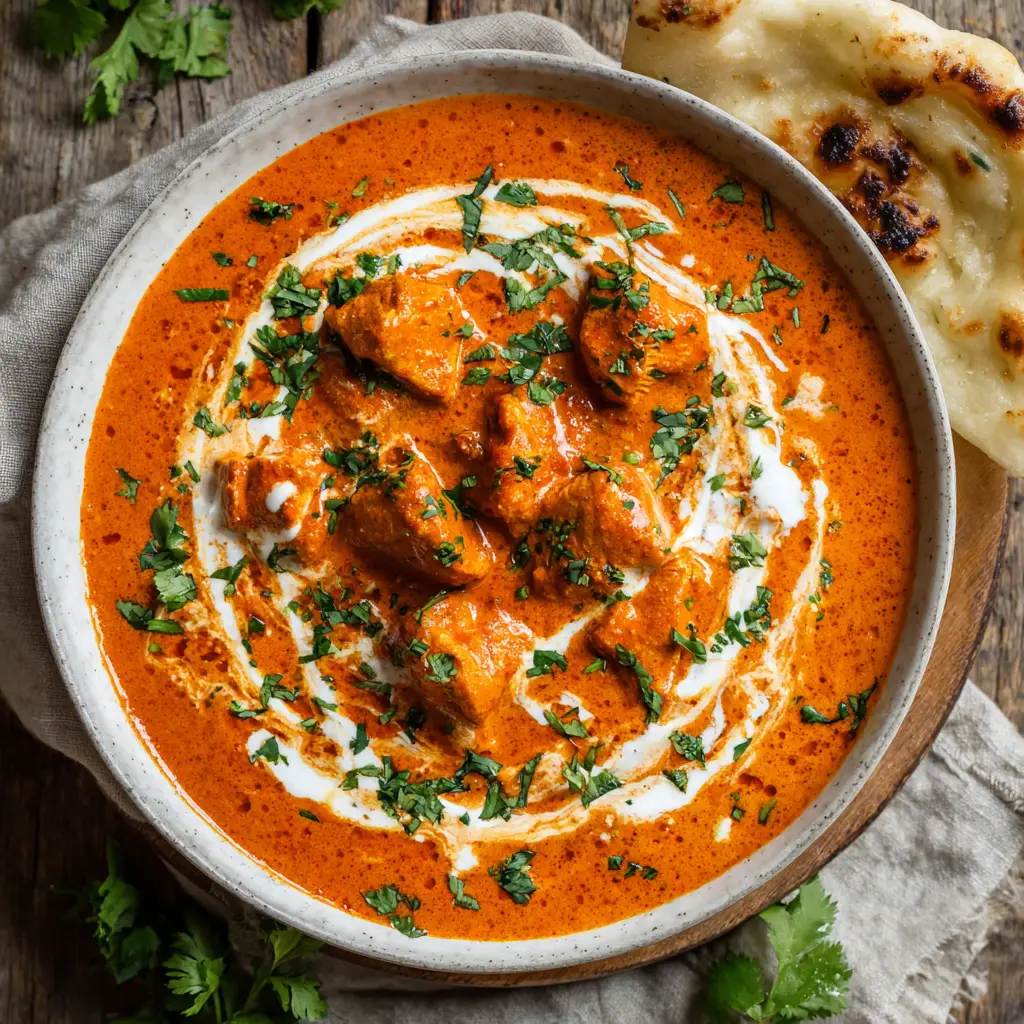 Creamy Butter Chicken with Blistered Naan