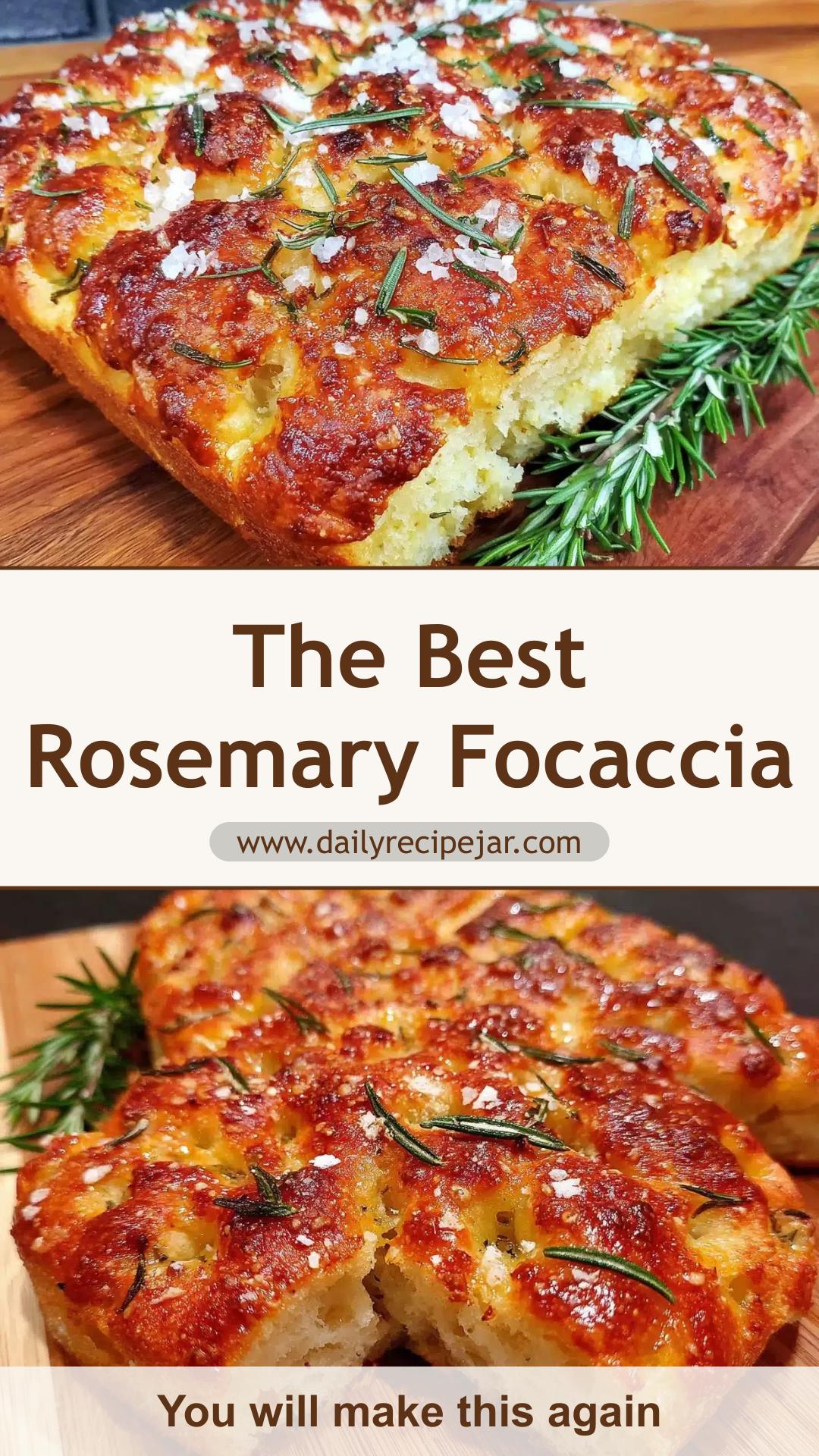 Sourdough Rosemary Focaccia with Crisp Olive Oil Crust — pin 1
