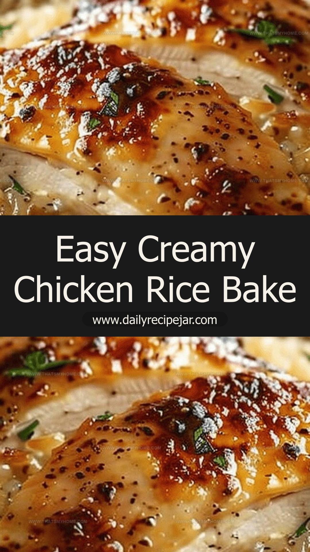 Creamy Chicken and Rice Bake with Savory Onion Soup Mix — pin 5