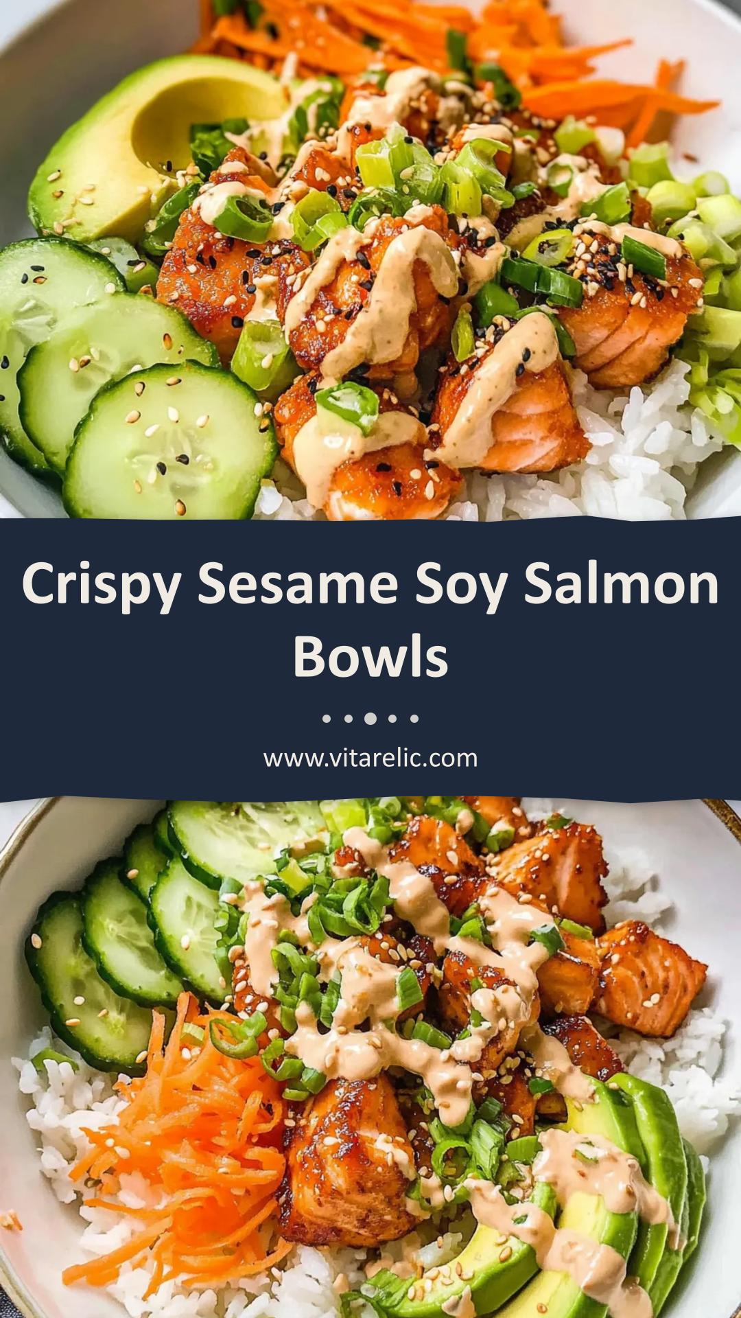 Crispy Salmon Bowls with Sesame Soy Sauce — pin 4