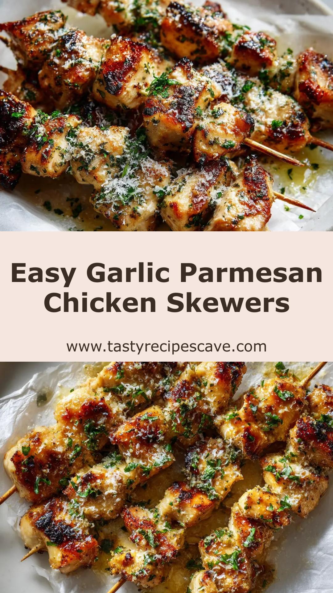 Air Fryer Garlic Parmesan Chicken Skewers — pin 1