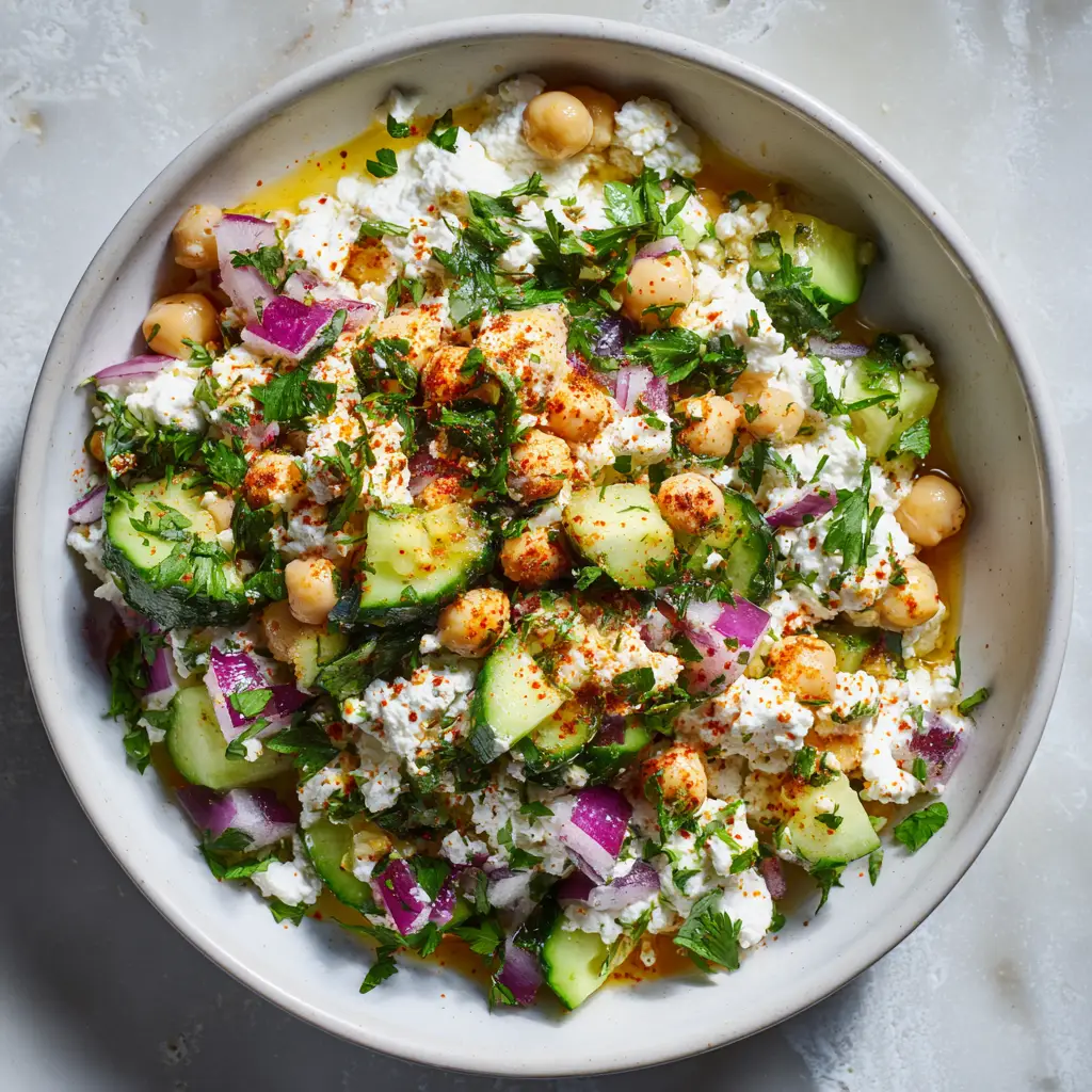 Cottage Cheese Chickpea Salad: High-Protein Easy Lunch