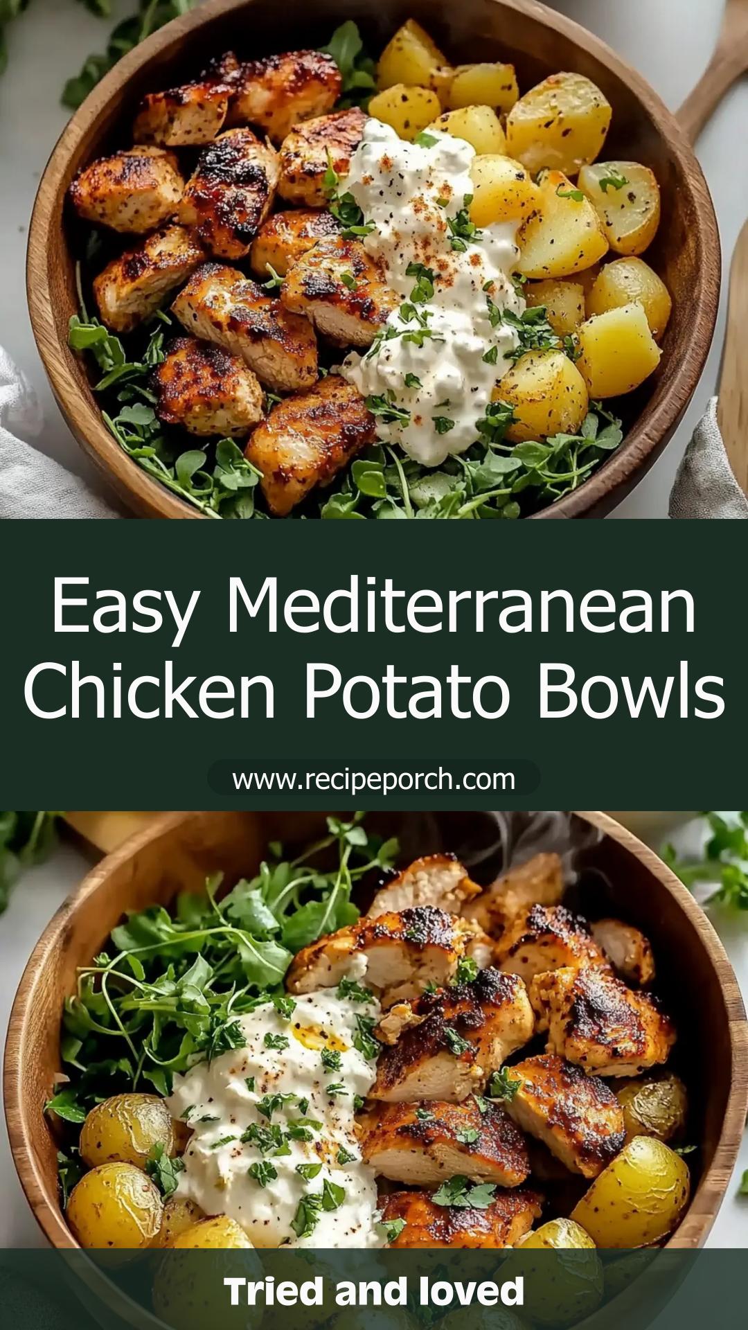 Mediterranean Sheet Pan Chicken and Potato Bowls — pin 4