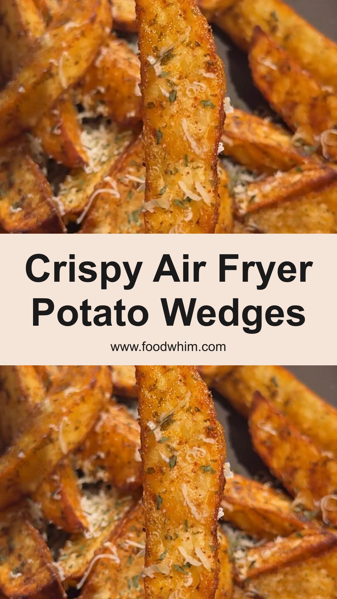 Air Fryer Potato Wedges With Garlic, Paprika, and Crispy Edges — pin 1