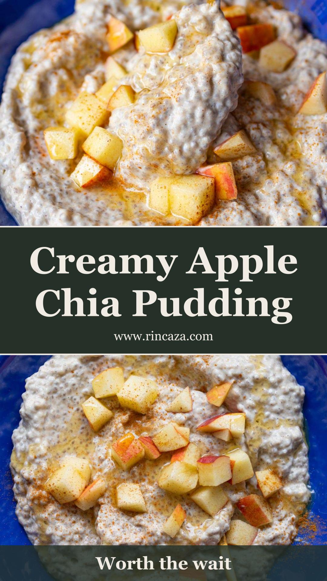 Overnight Apple Chia Pudding with Creamy Greek Yogurt and Cinnamon — pin 2