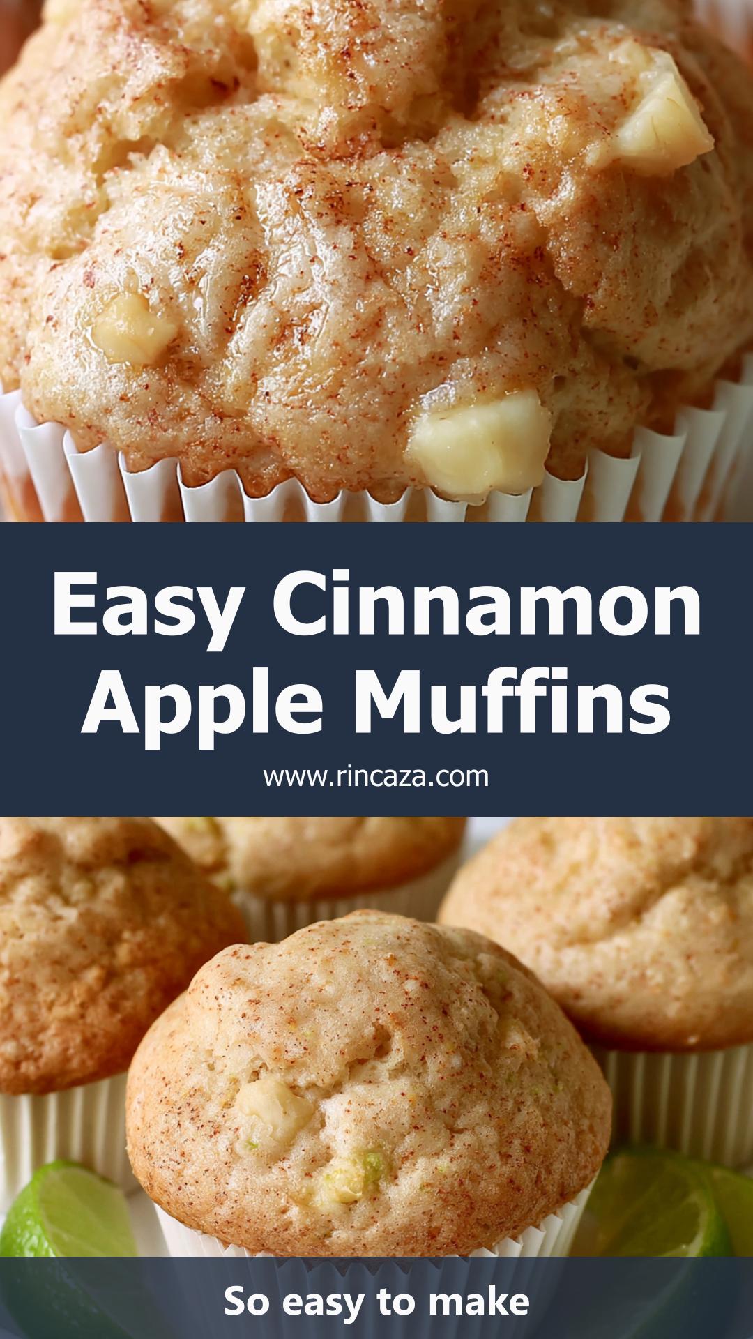 Cinnamon Granny Smith Apple Muffins with Tender Shredded Apple Crumb — pin 3