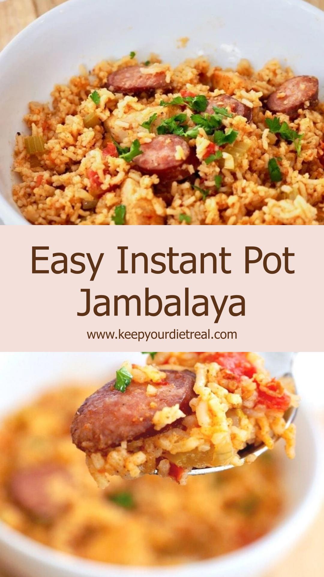 Instant Pot Jambalaya with Smoky Sausage, Chicken, and Fire-Roasted Tomatoes — pin 3