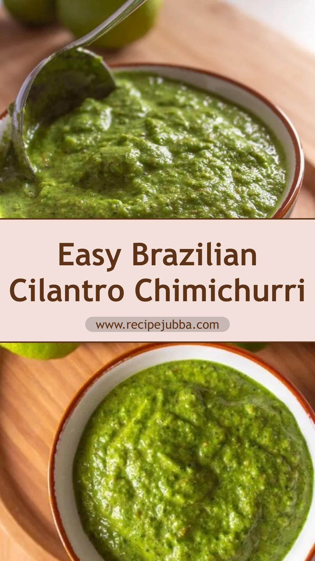 Brazilian Cilantro Chimichurri with Tangy Lime and Garlic — pin 3