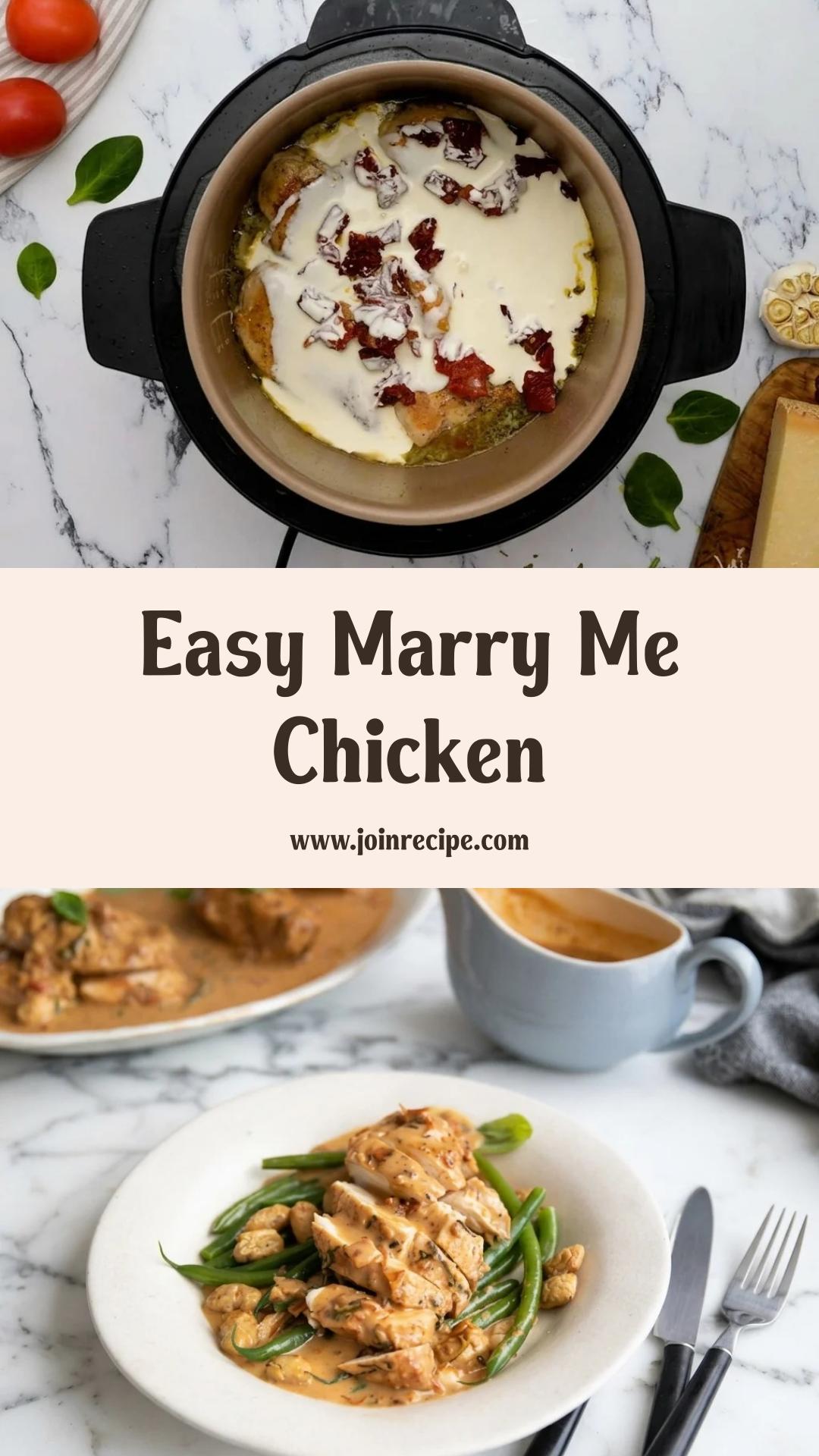 Instant Pot Marry Me Chicken: Tender Chicken in Sun-Dried Tomato Cream Sauce — pin 1