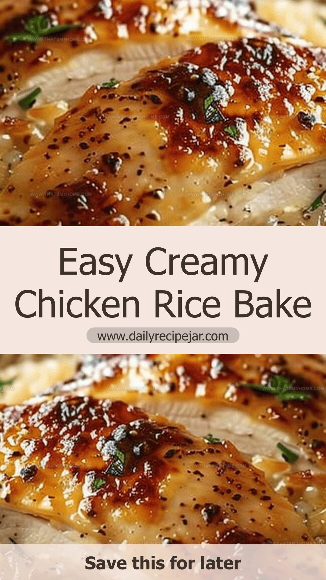 Creamy Chicken and Rice Bake with Savory Onion Soup Mix — pin 6