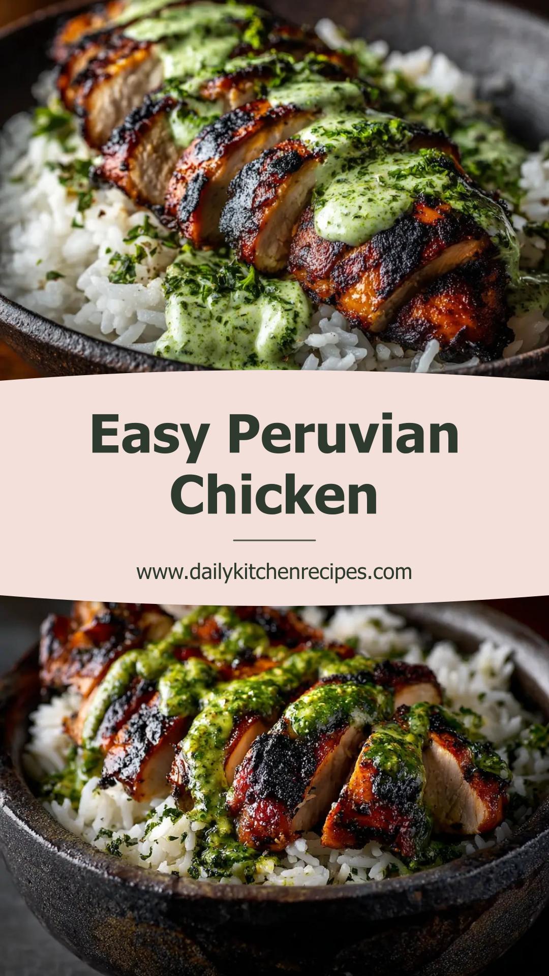 Peruvian Chicken with Aji Verde Sauce — pin 2