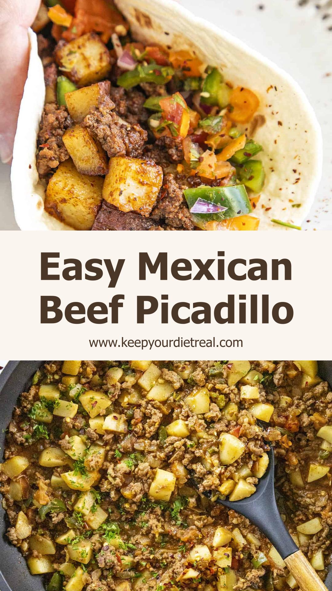 Mexican Picadillo with Ground Beef, Potatoes, and Jalapeños — pin 3
