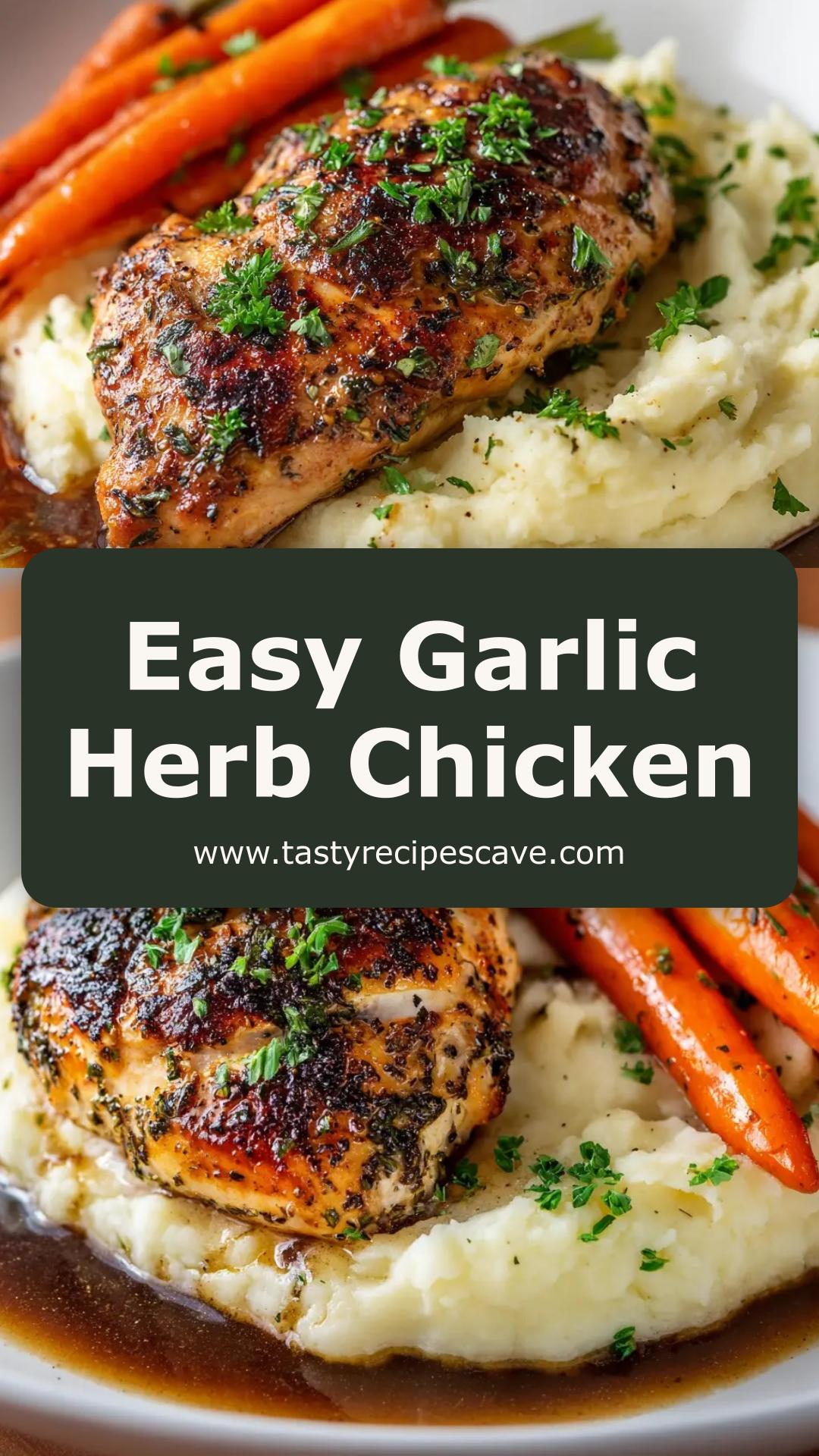 Garlic Herb Chicken with Lemon Butter Pan Sauce — pin 1