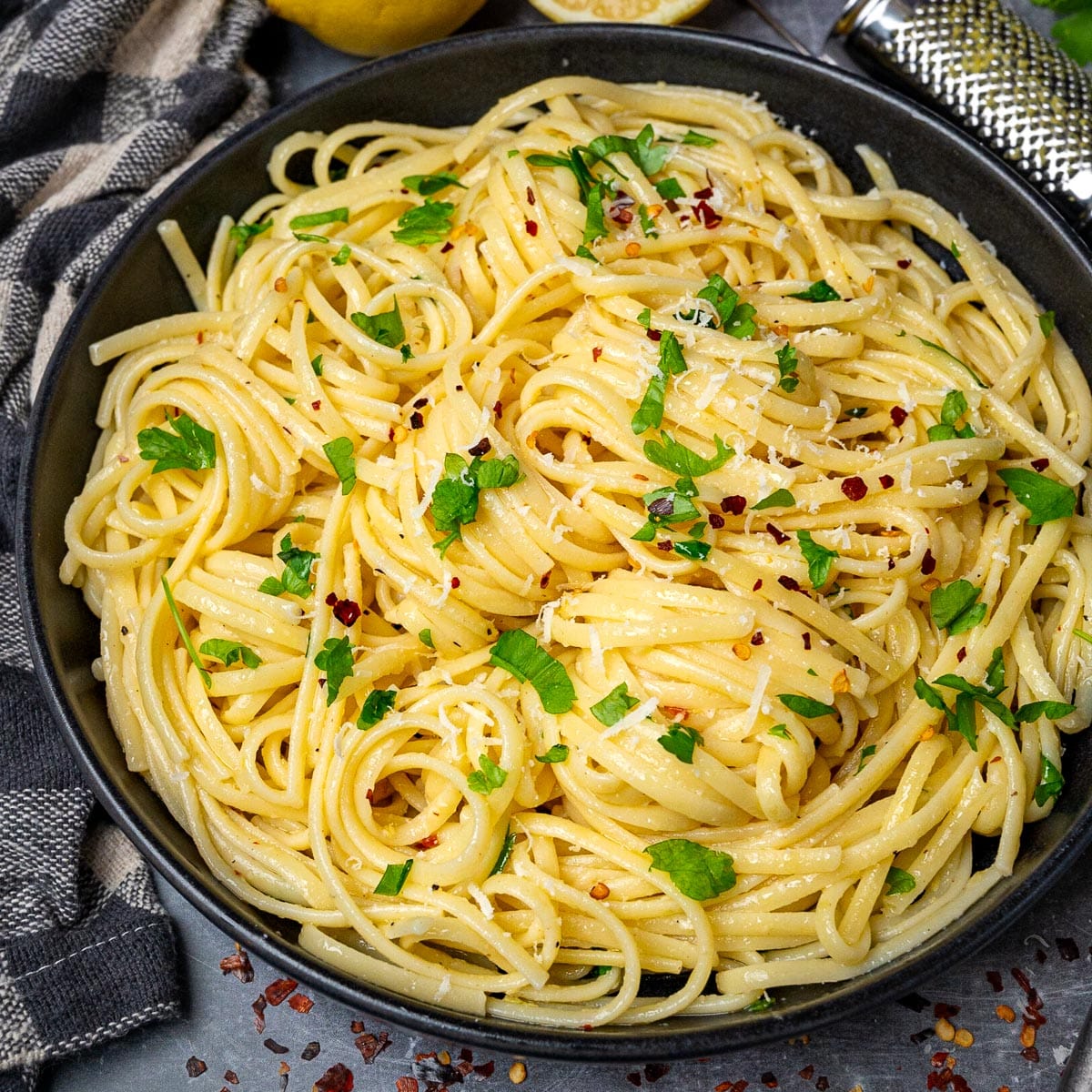Lemon Butter Garlic Pasta Sauce With Creamy Parmesan and Bright Lemon