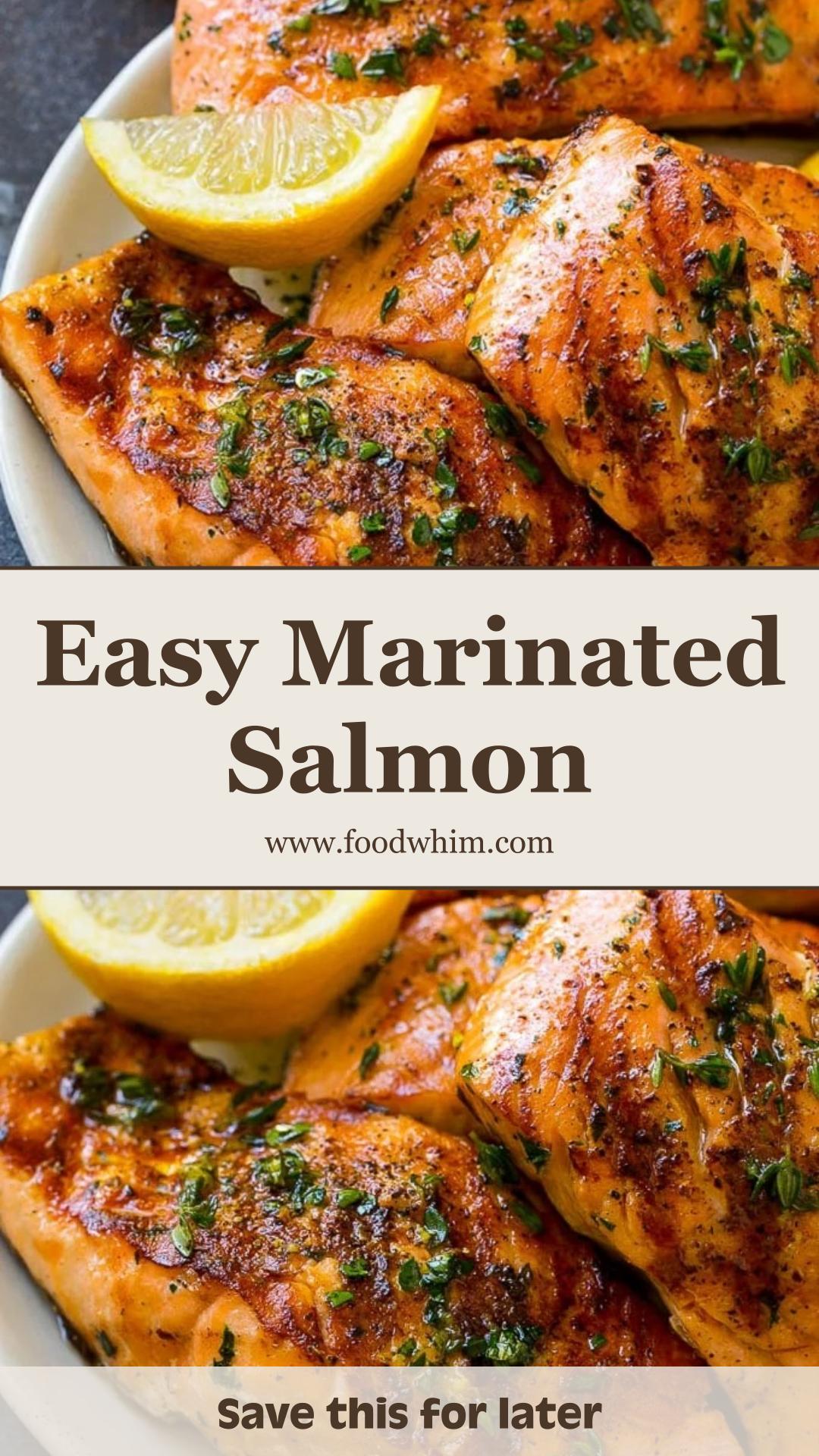 Marinated Salmon with Garlic, Herbs, and Lemon Zest — pin 1
