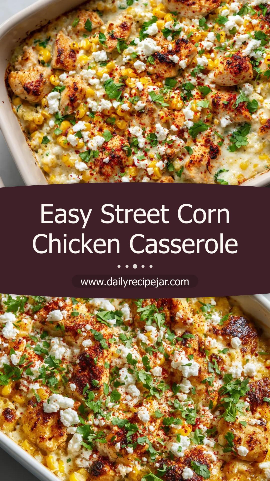 Street Corn Chicken Casserole with Cotija and Charred Corn — pin 2