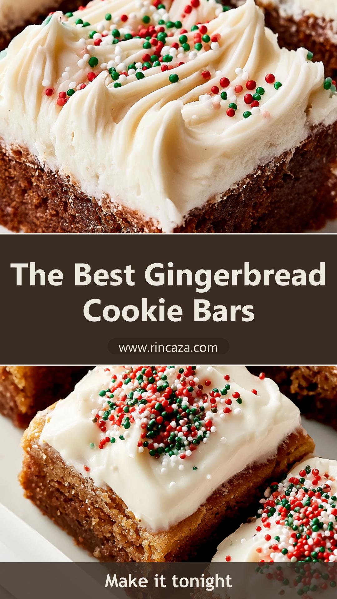 Soft Gingerbread Cookie Bars with Cream Cheese Icing — pin 1