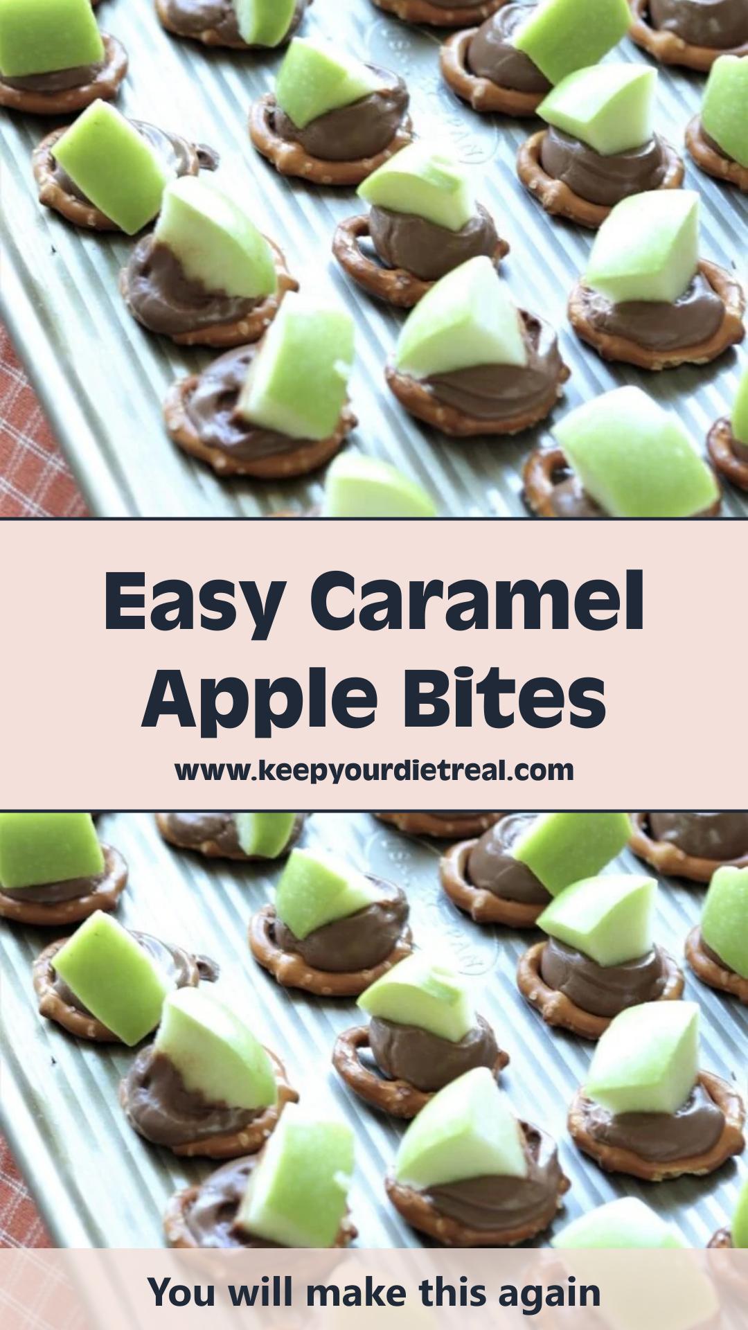 Caramel Apple Bites with Tart Granny Smith Apples and Pretzel Crunch — pin 2