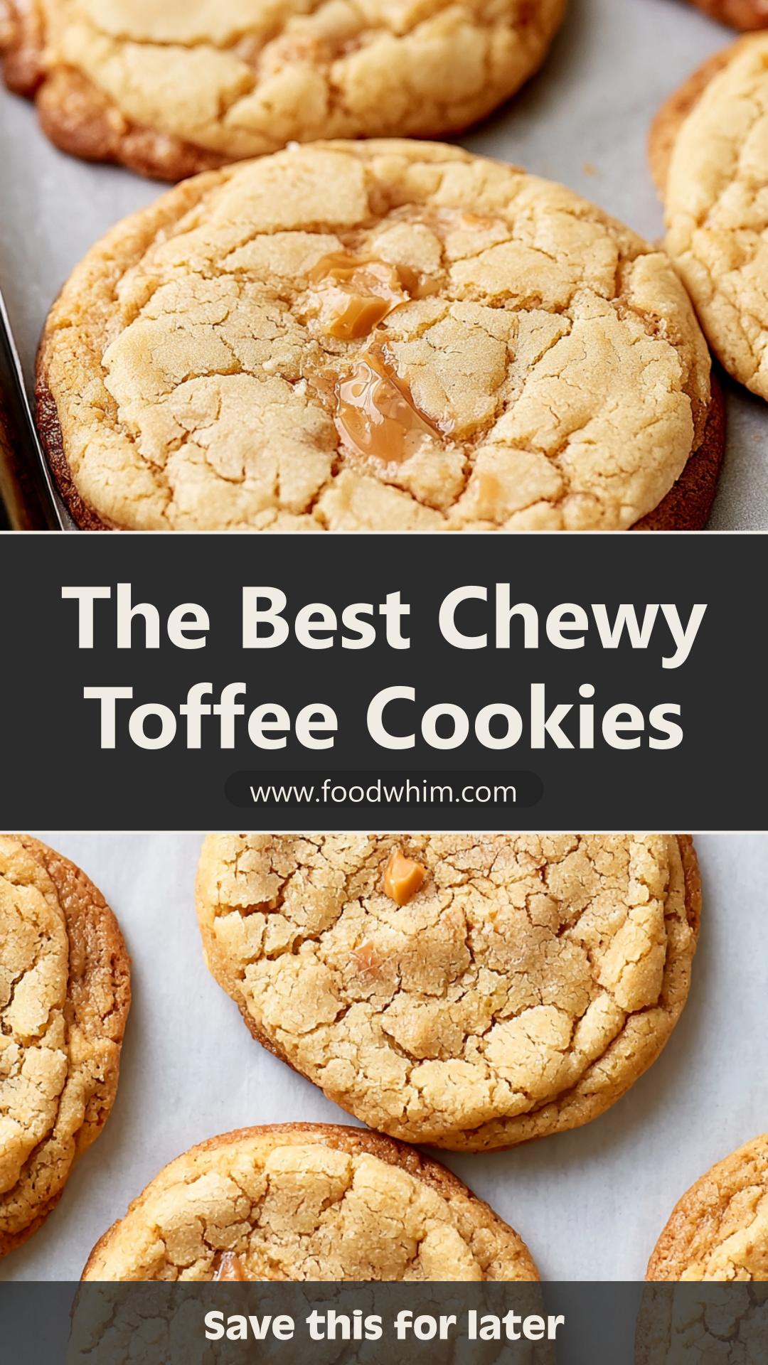 Golden Chewy Toffee Cookies with Buttery Toffee Bits — pin 4