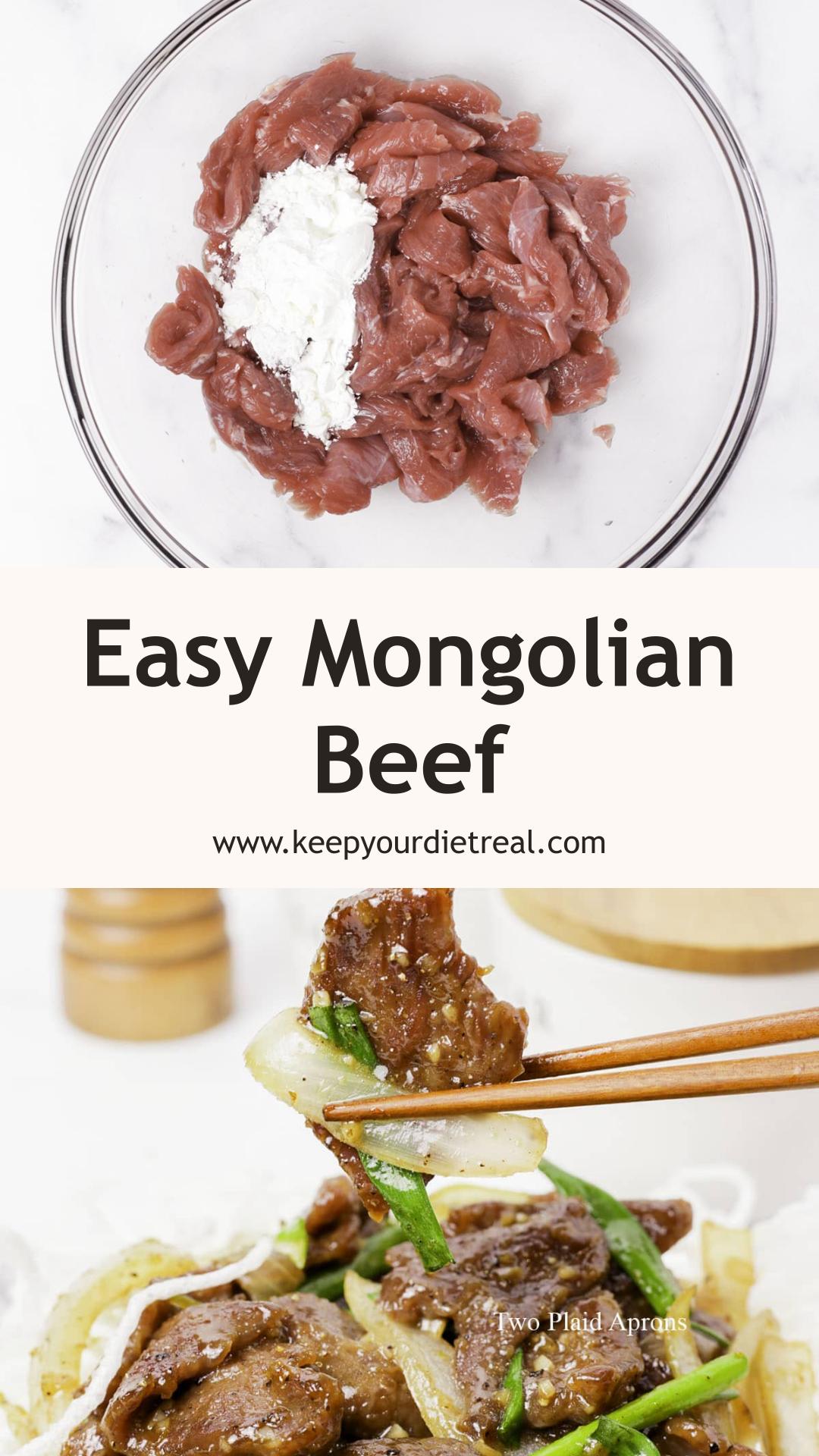 Mongolian Beef with Caramelized Soy Sauce and Green Onions — pin 1