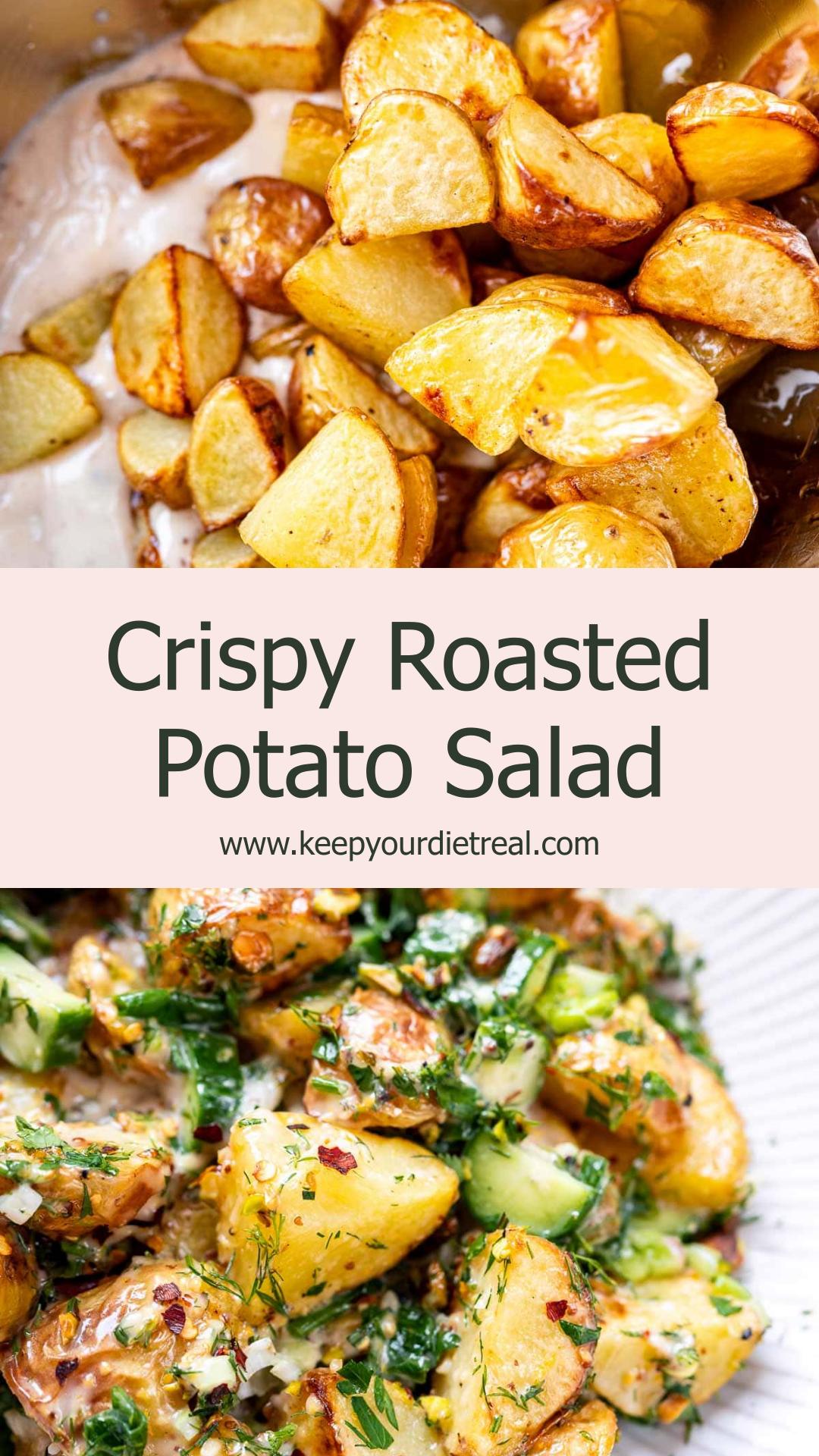 Roasted Potato Salad with Crisp Gold Potatoes and Pistachios — pin 1