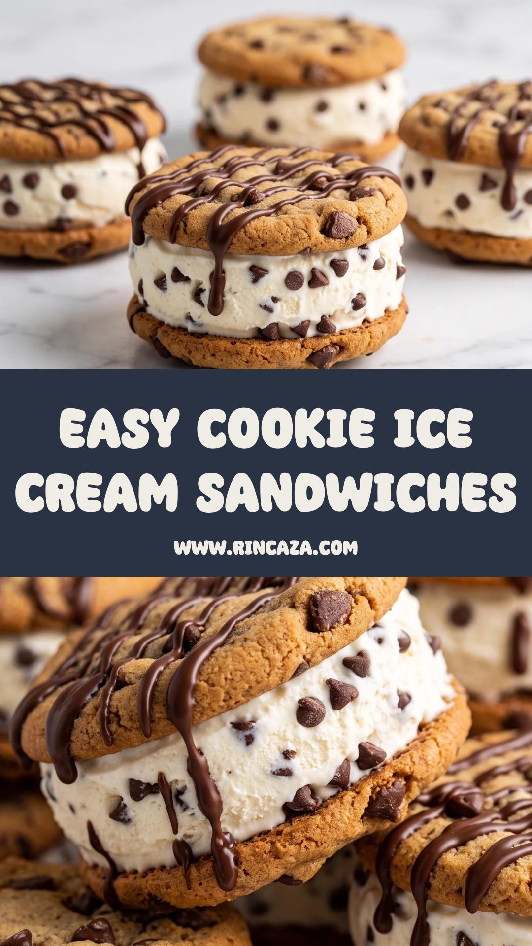 Easy Cookie Ice Cream Sandwiches: A Classic Chipwich-Inspired Treat — pin 1