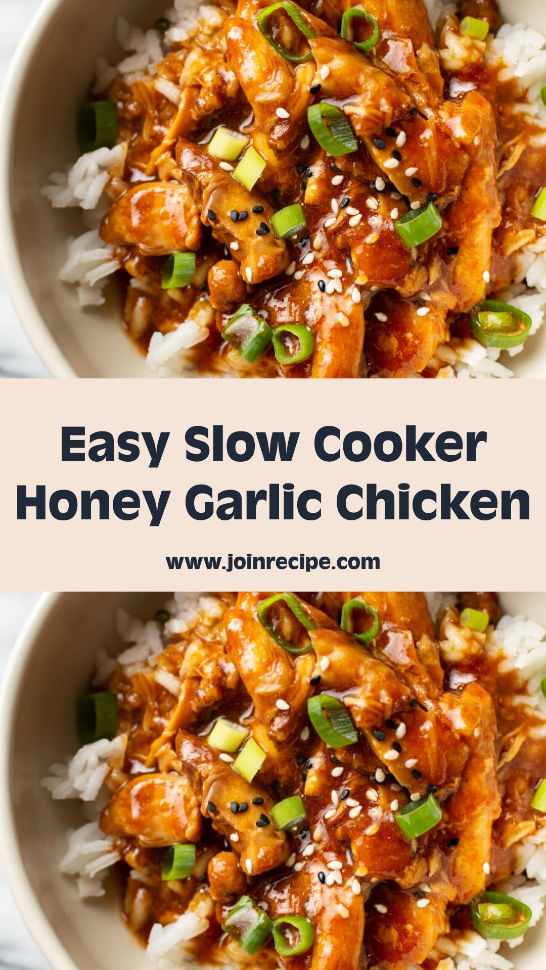 Honey Garlic Slow Cooker Chicken Thighs with Sweet-Savory Ginger Sauce — pin 3