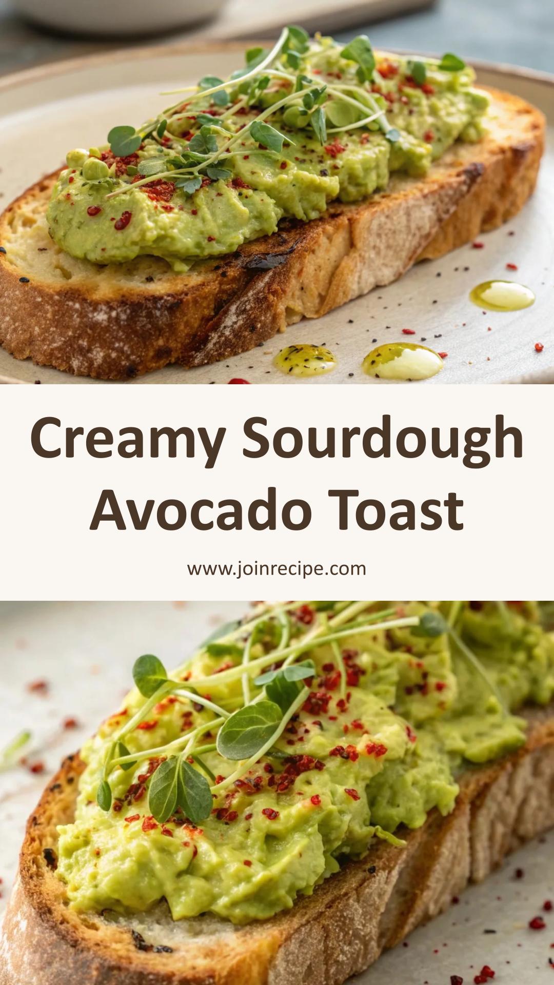 Sourdough Avocado Toast: Creamy Goodness for Breakfast or Brunch — pin 1