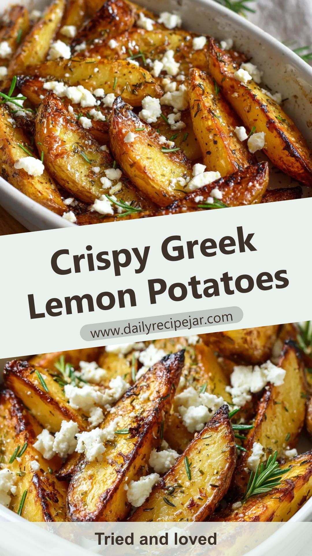 Crispy Greek Lemon Potatoes With Feta and Rosemary — pin 2