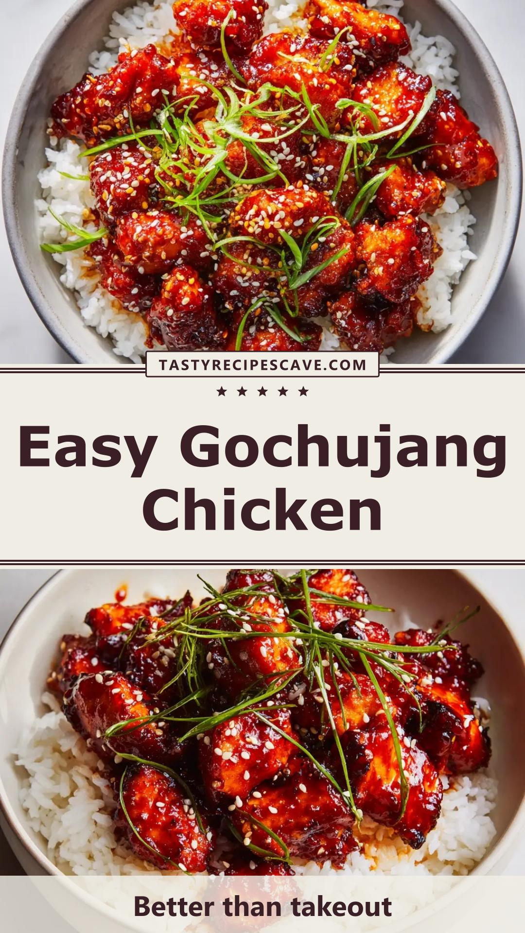 Gochujang Chicken with Sesame Seeds and Scallions — pin 2