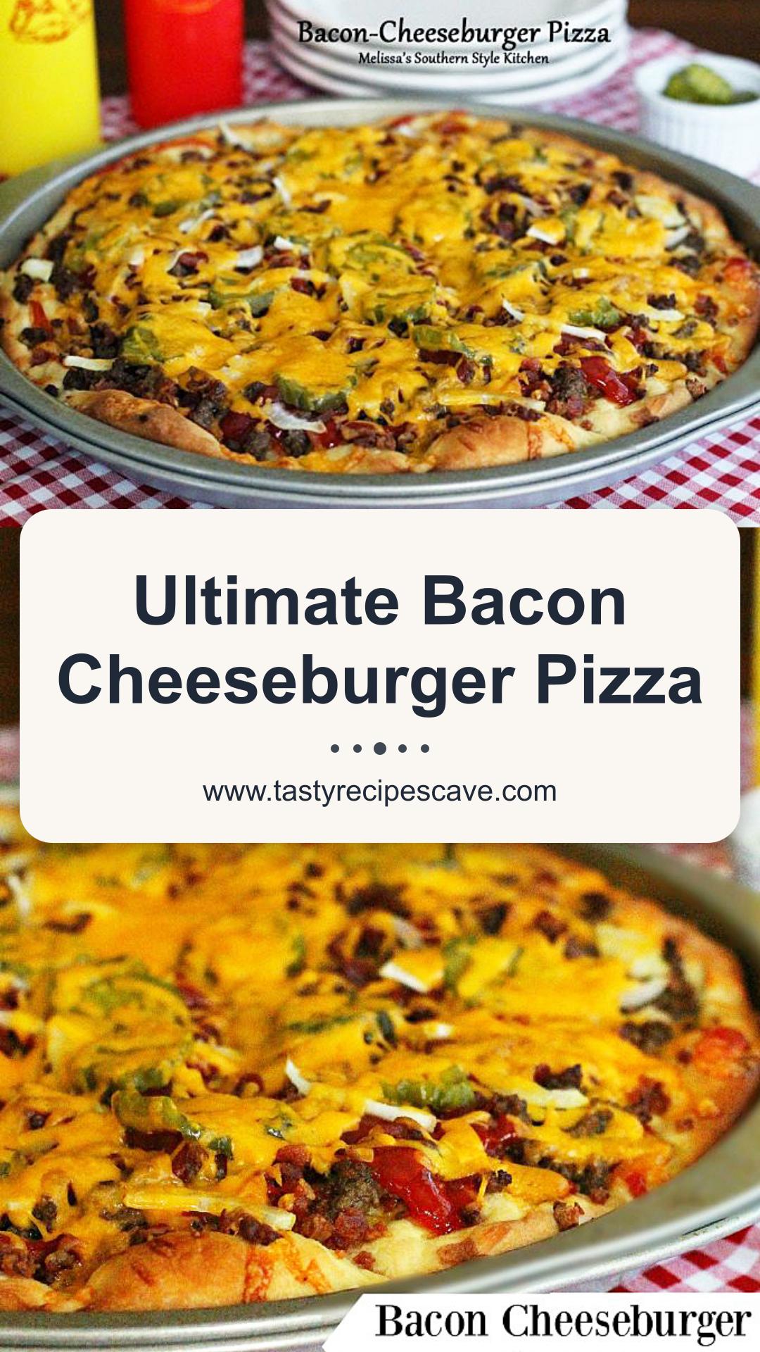 Bacon Cheeseburger Pizza with Cheddar and Pickles — pin 4