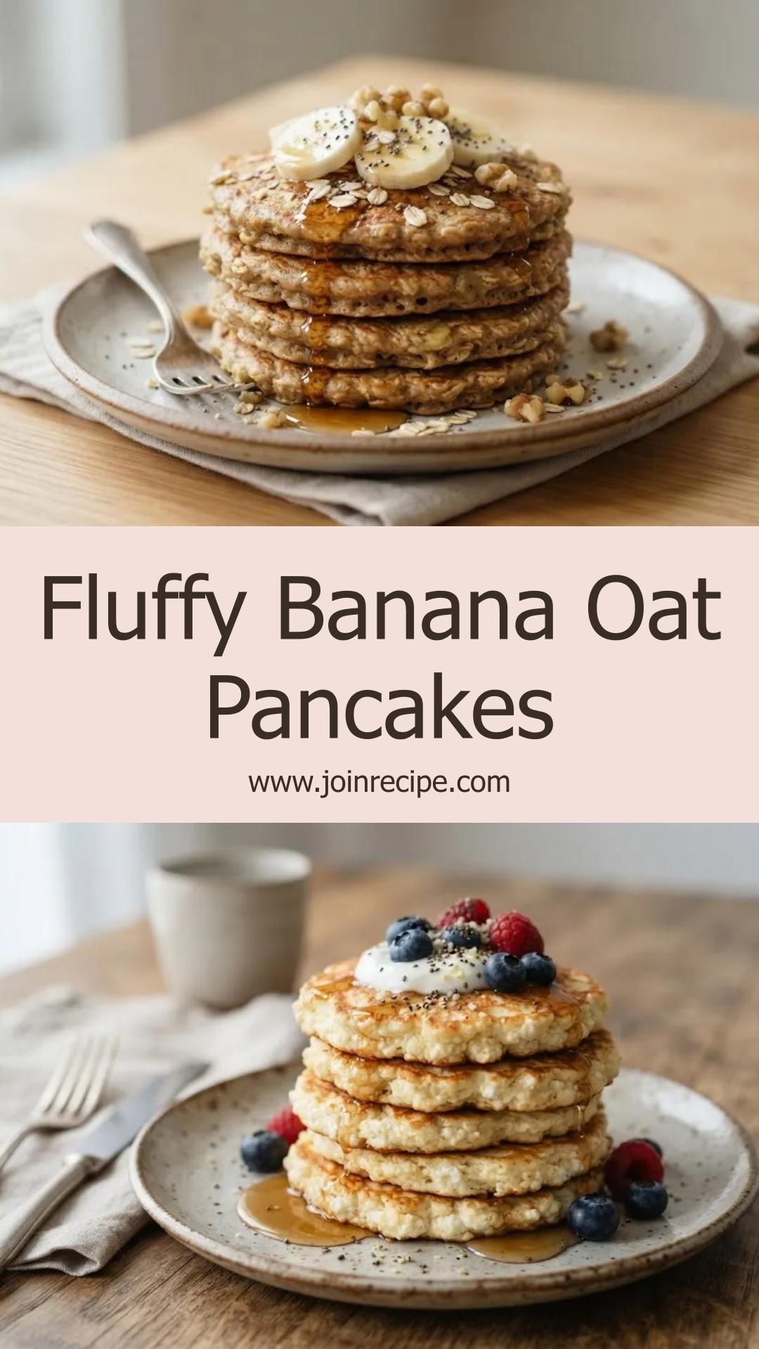 Banana Oat Protein Pancakes: Cozy and Fluffy Breakfast Option — pin 3