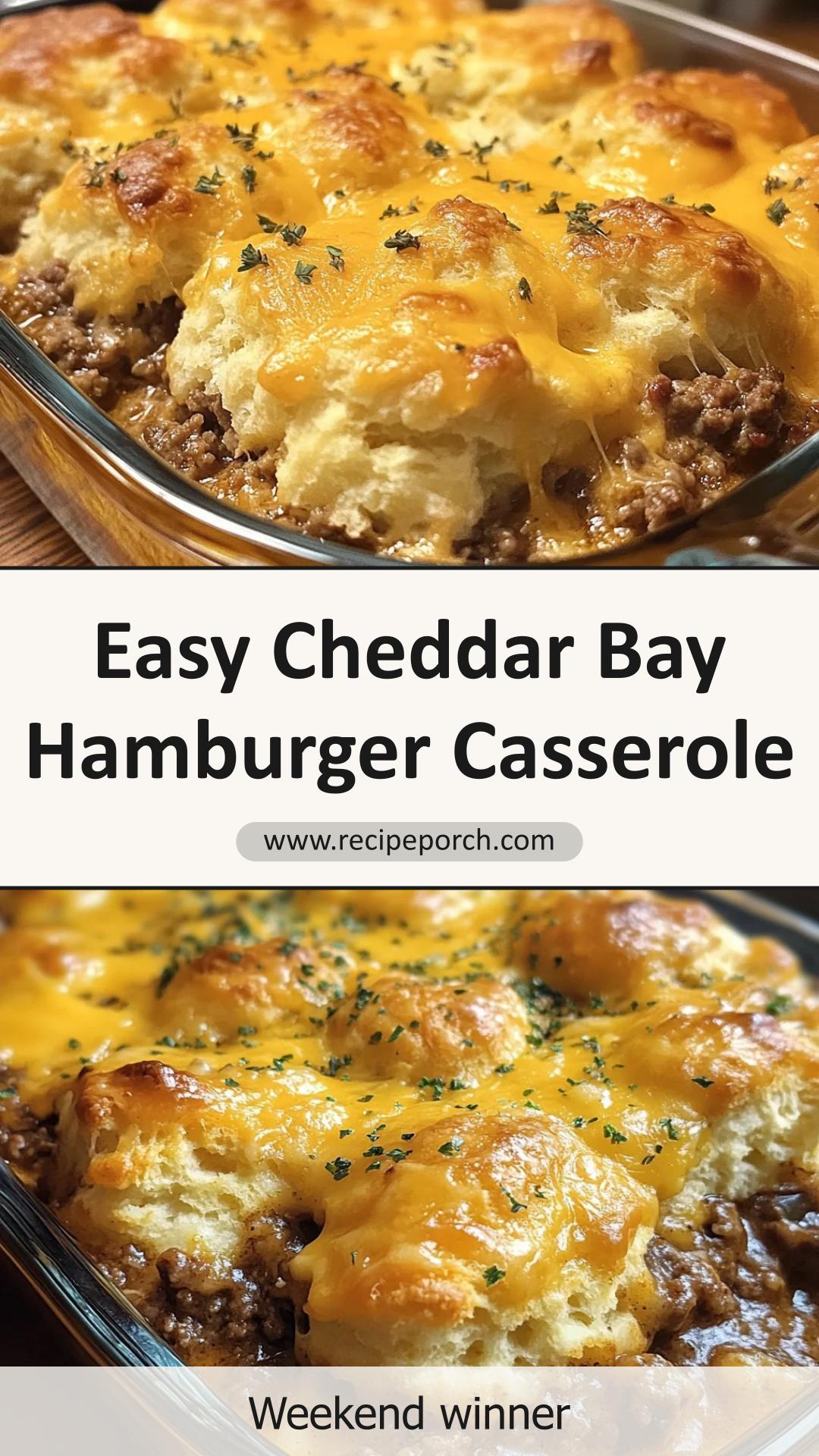 Cheddar Bay Hamburger Casserole with Creamy Mushroom Beef — pin 3