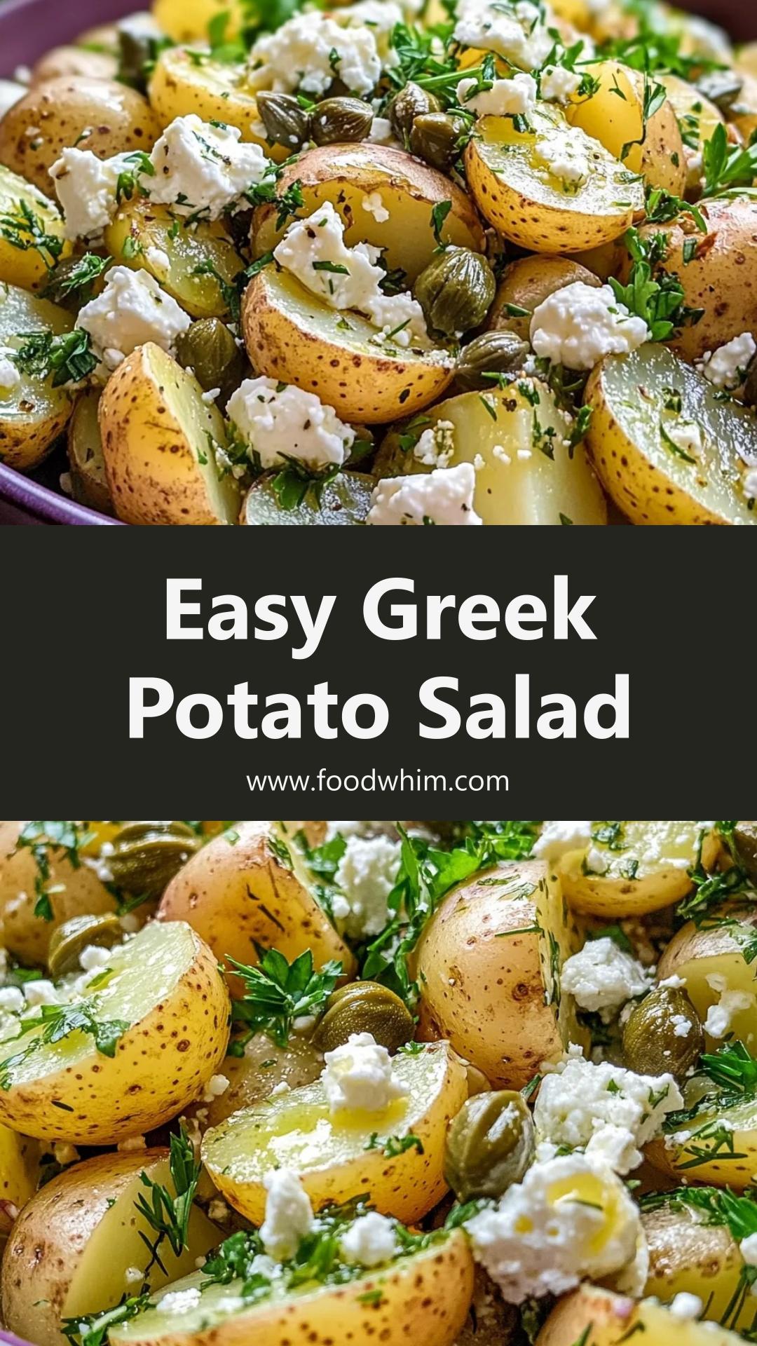 Greek Potato Salad with Feta, Capers, and Fresh Herbs — pin 1