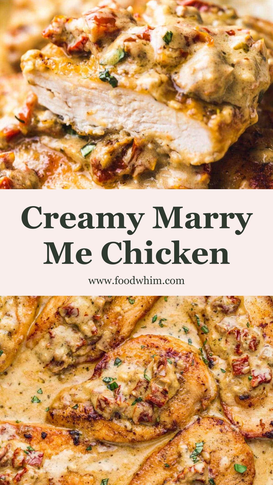 Marry Me Chicken with Creamy Parmesan Sundried Tomato Sauce — pin 1