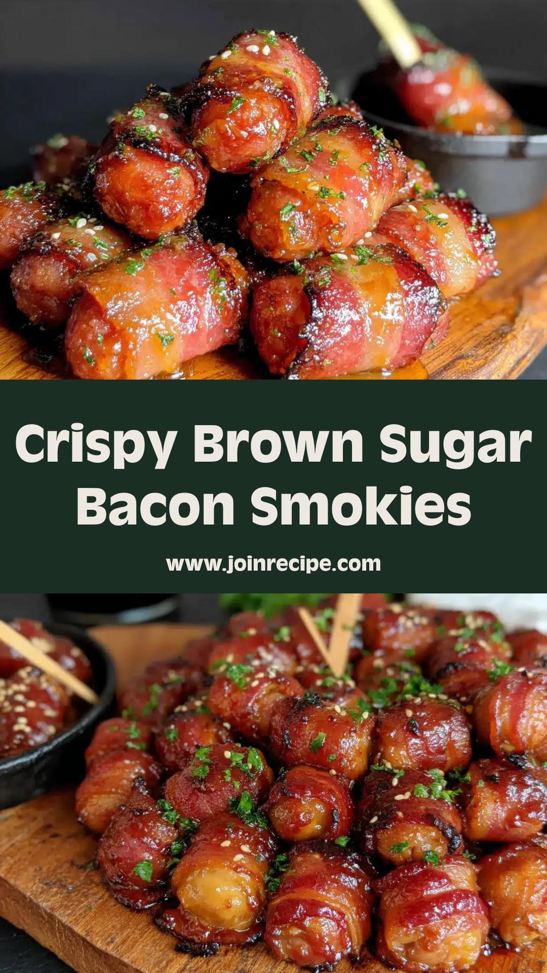 Crispy Brown Sugar Bacon Smokies: Sweet-Salty Perfection for Any Gathering — pin 1