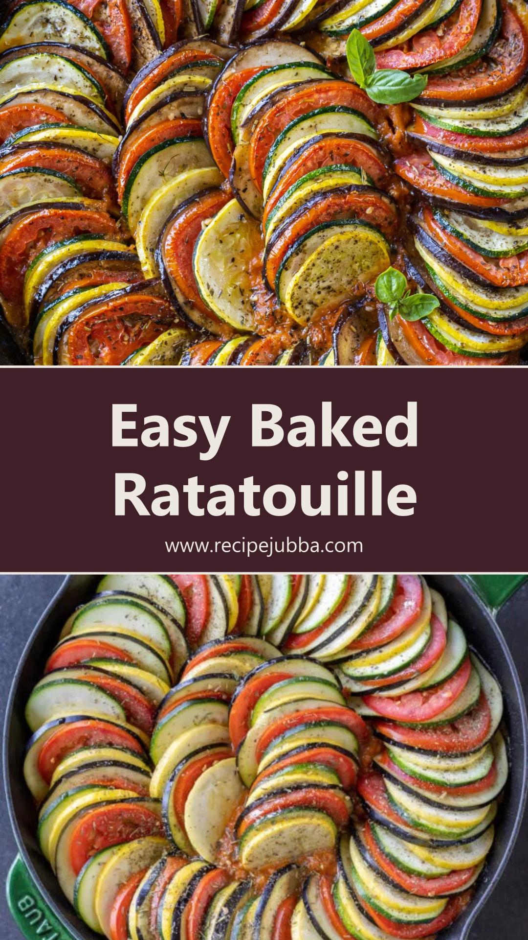 Baked Ratatouille with Garlicky Tomato Sauce and Tender Summer Vegetables — pin 2