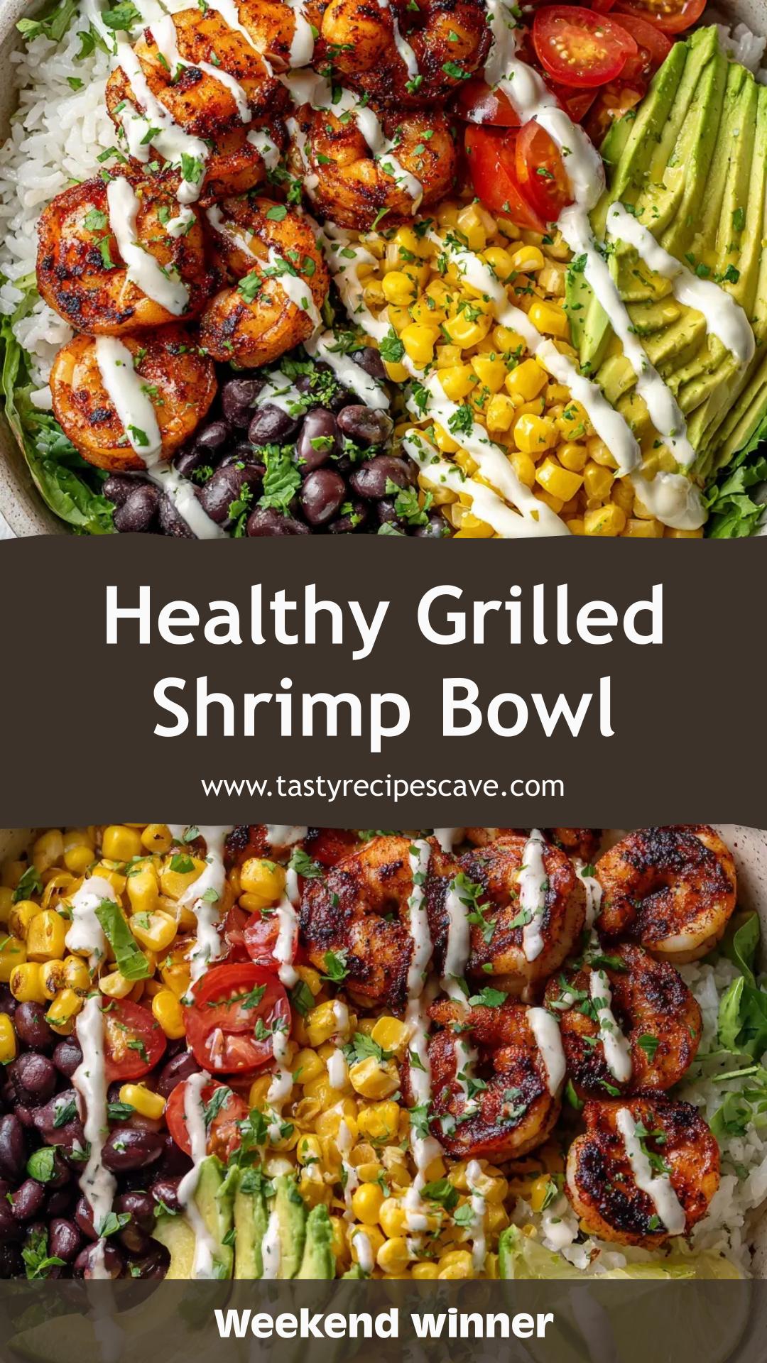 Grilled Shrimp Bowl with Fire-Roasted Corn and Lime Crema — pin 2
