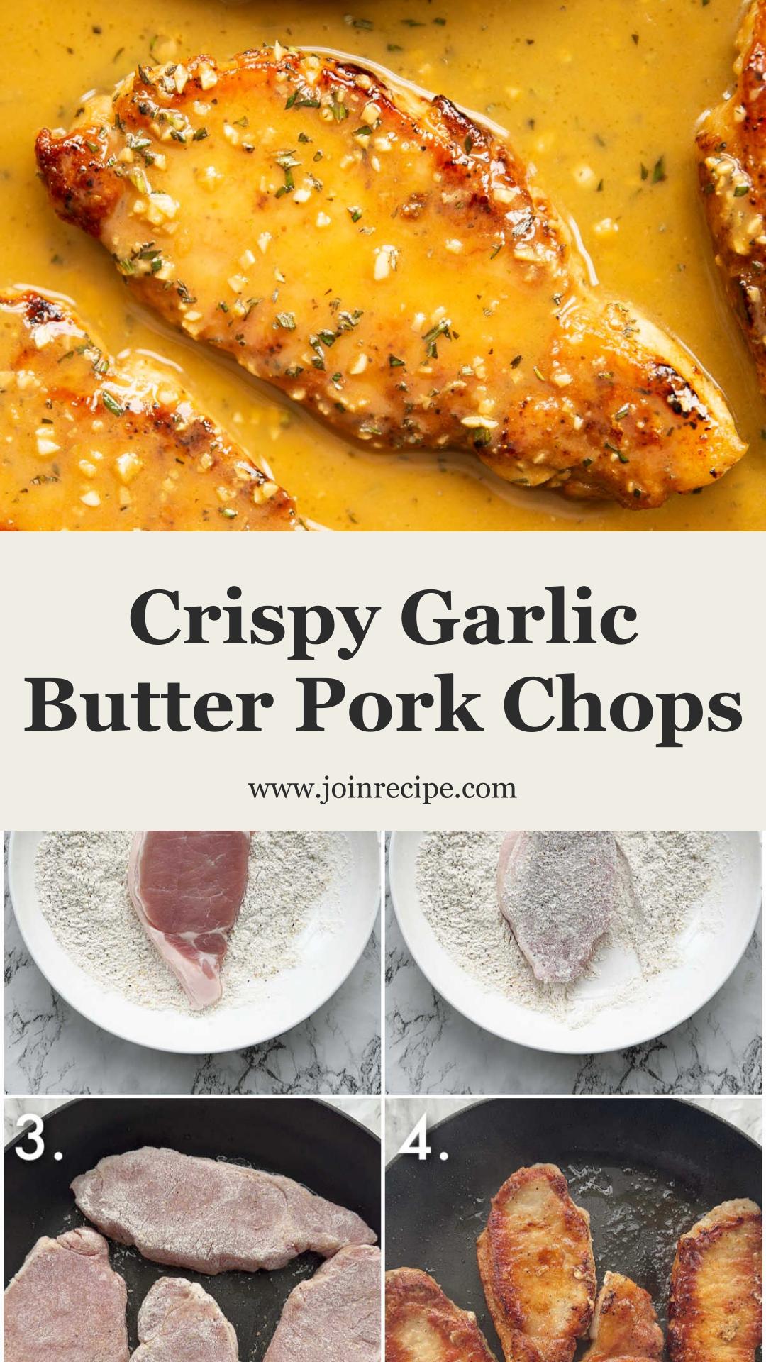Rosemary Garlic Butter Pork Chops with Golden Flour Crust — pin 1