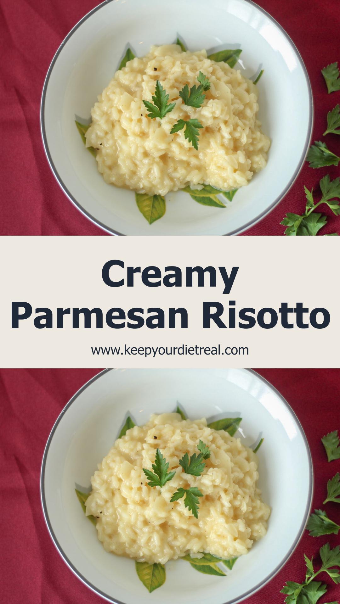 White Wine and Parmesan Risotto with Creamy Arborio Rice — pin 1