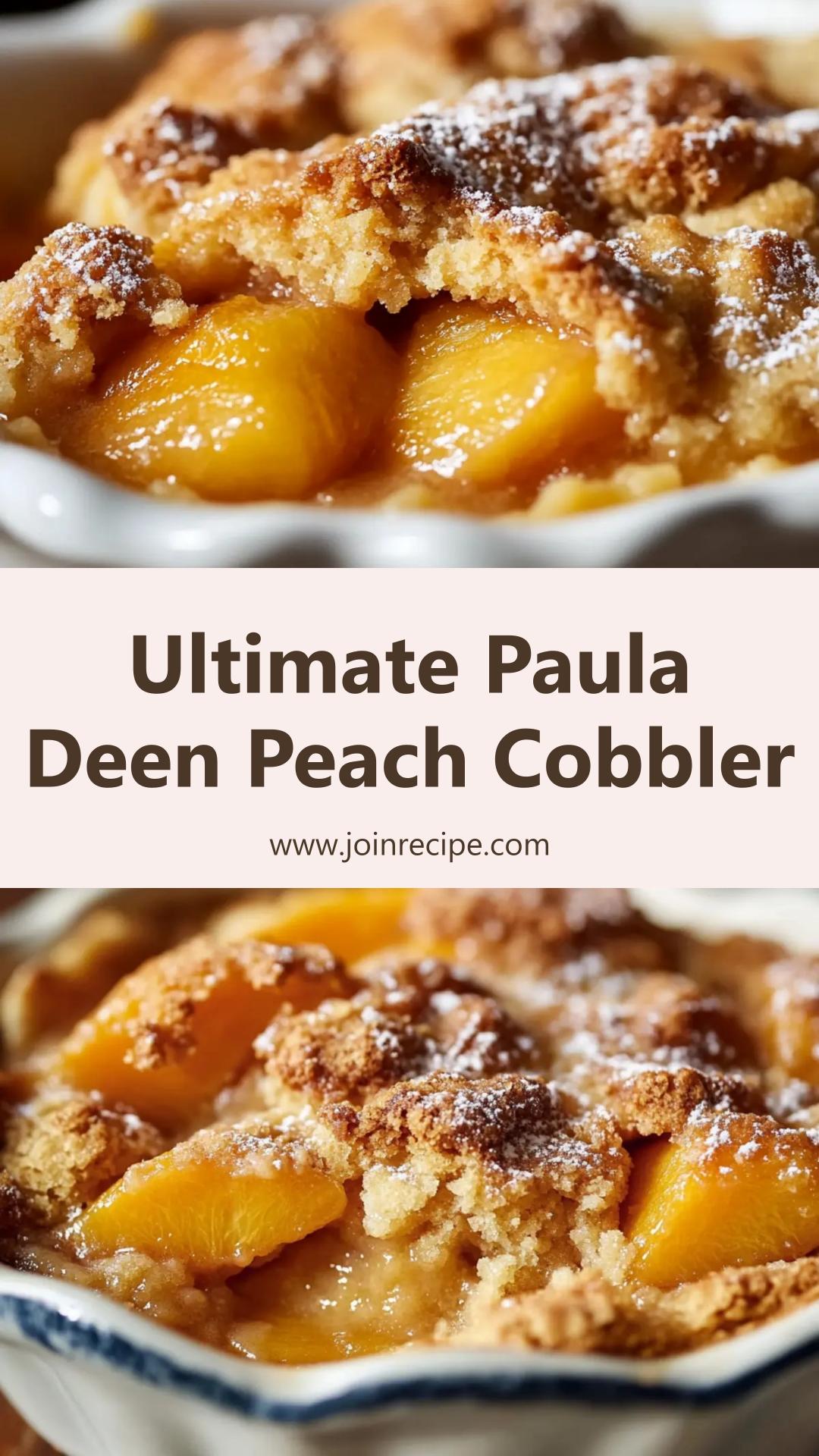 Paula Deen Peach Cobbler: The Ultimate Southern Dessert — pin 2