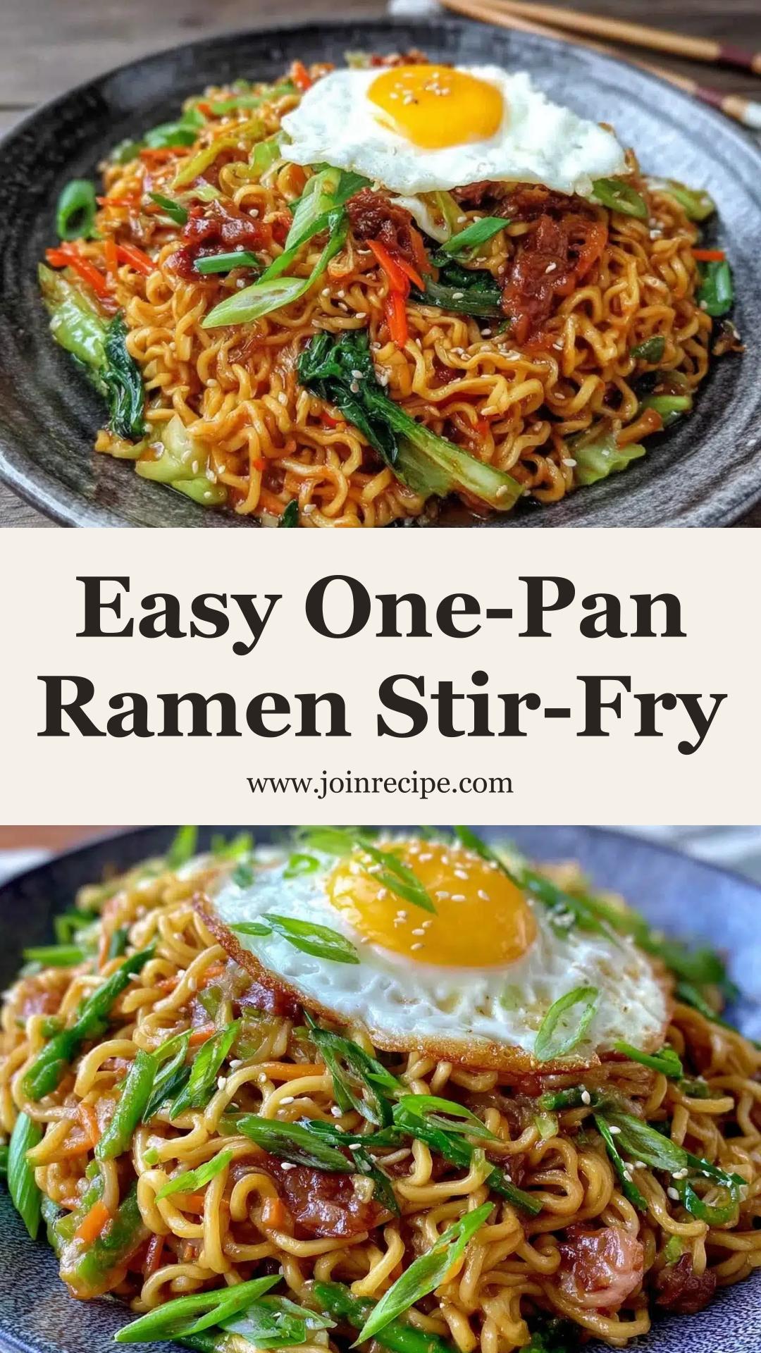 Easy One-Pan Dorm Room Ramen Stir-Fry: Quick Comfort with Crispy Noodles — pin 1