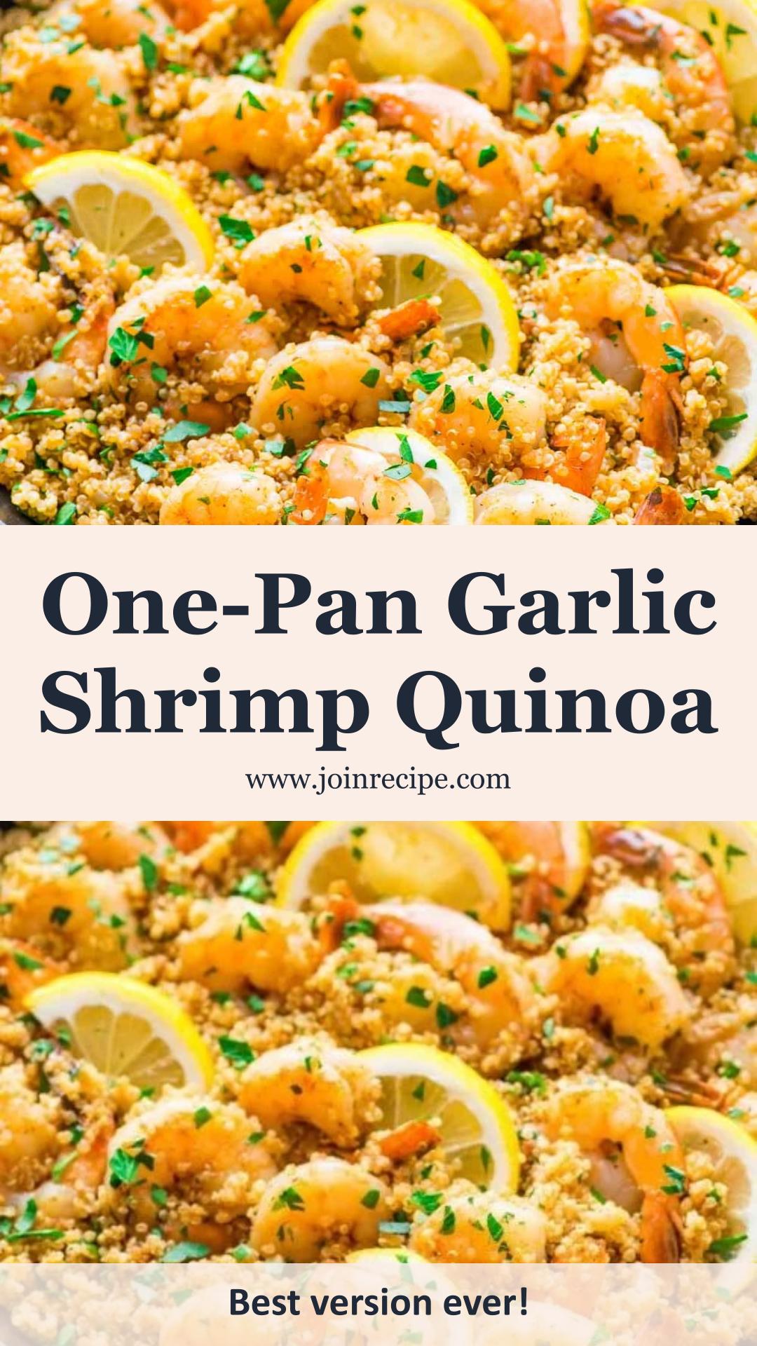 Garlic Shrimp with Quinoa: One-Skillet Lemon Garlic Dinner — pin 4