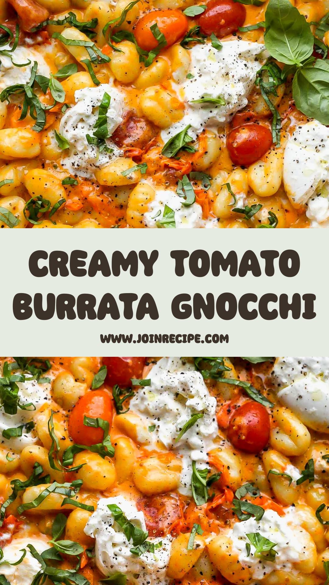 Creamy Tomato Gnocchi with Burrata and Jammy Cherry Tomatoes — pin 2