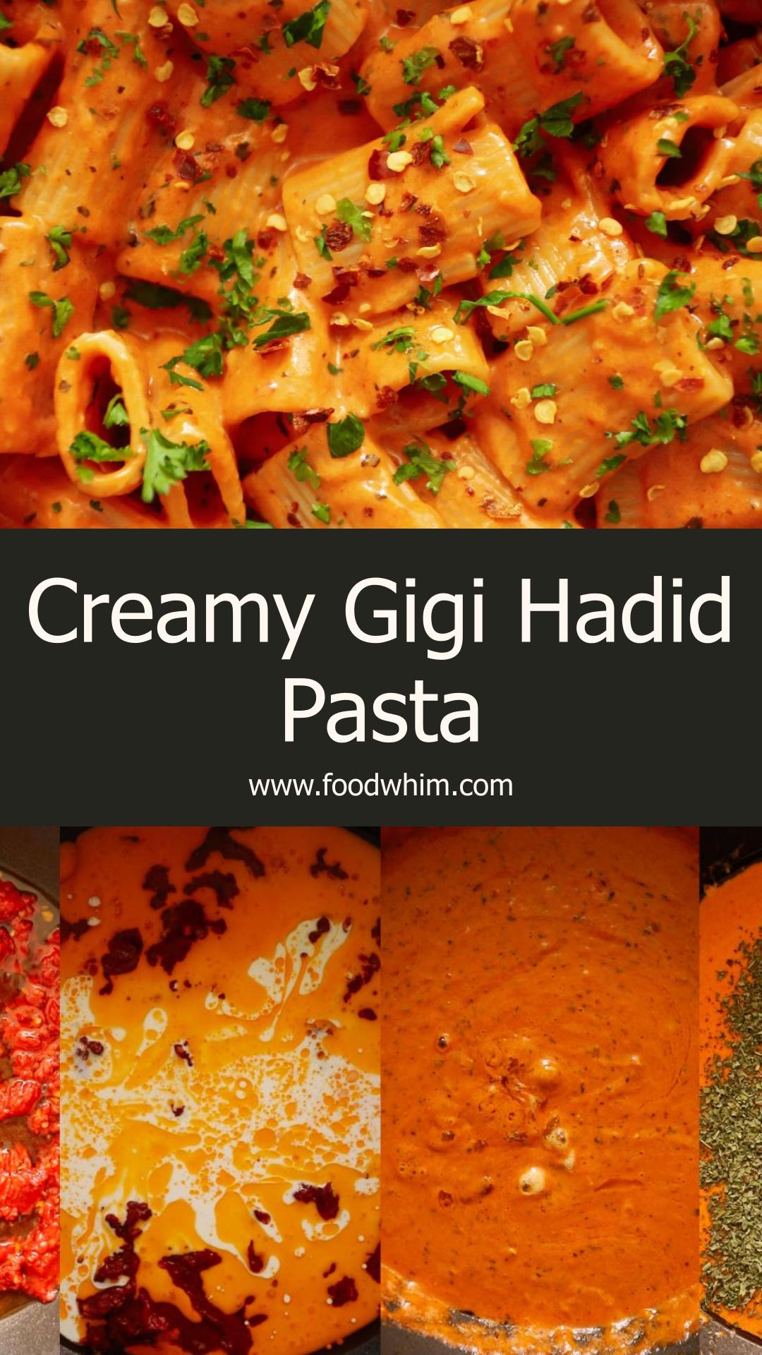 Gigi Hadid Pasta with Creamy Tomato Sauce and Rigatoni — pin 2