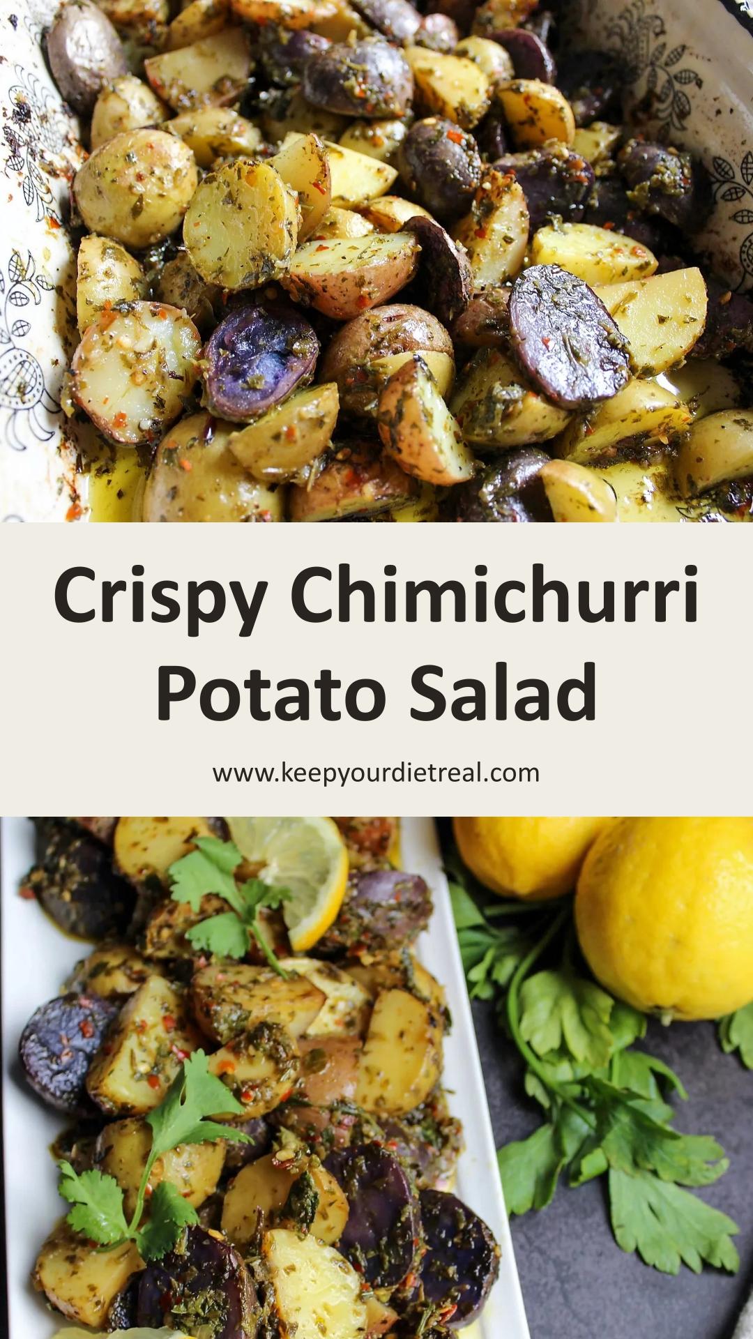 Chimichurri Potato Salad with Crispy Roasted Potatoes and Fresh Herbs — pin 2