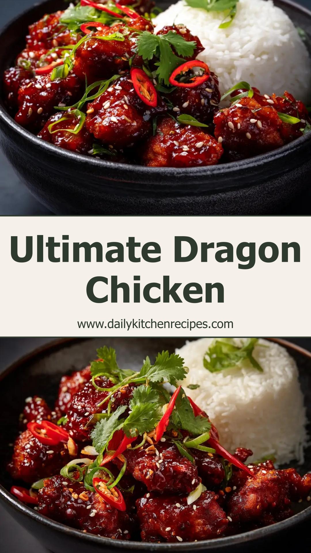 Dragon Chicken with Sweet and Spicy Red Chili Sauce — pin 1