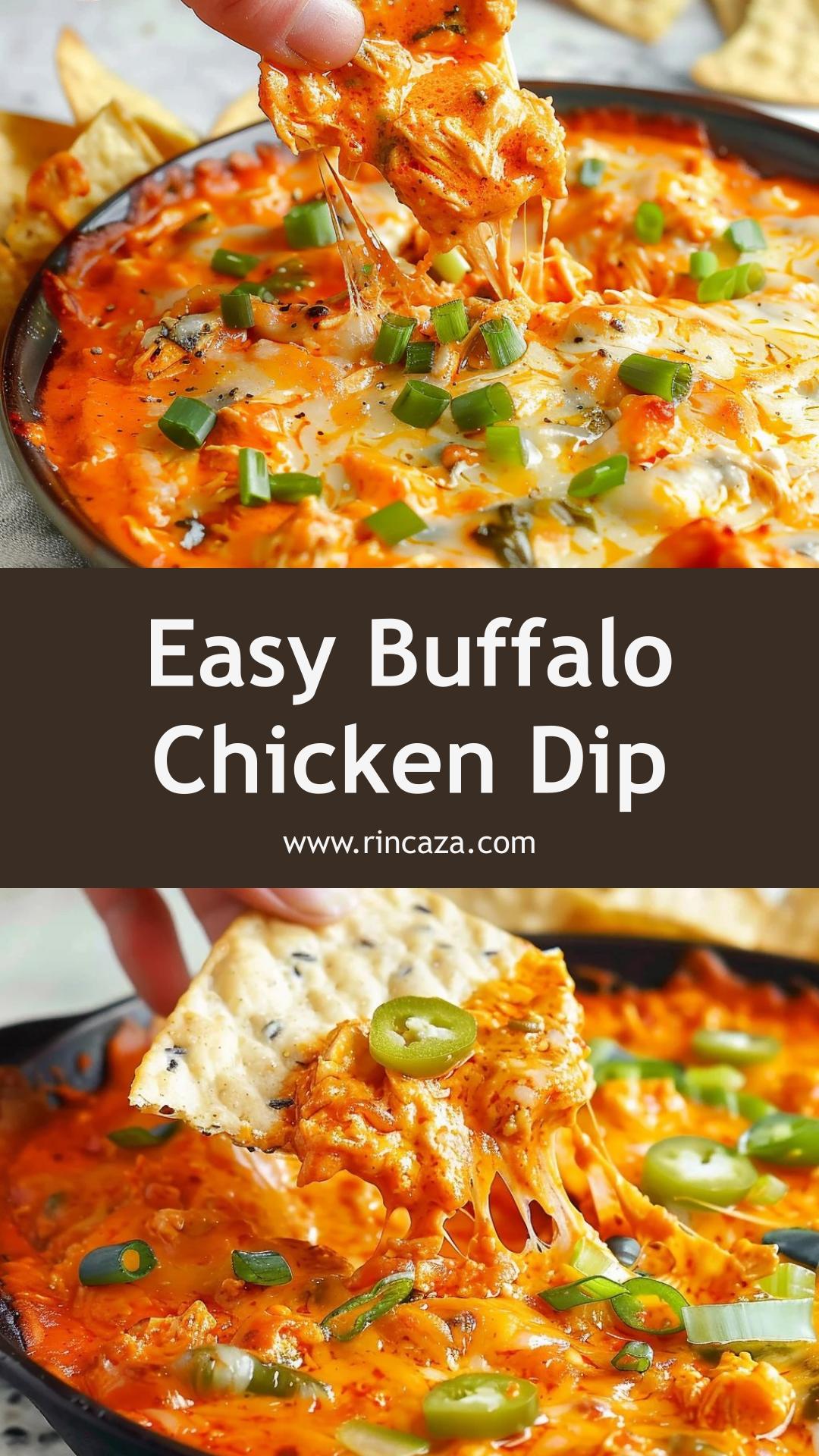 Buffalo Chicken Dip: Easy Make-Ahead Recipe for Game Day — pin 1