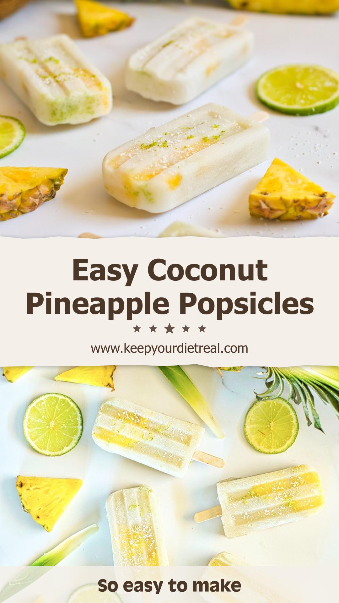 Pineapple Coconut Cilantro Popsicles — pin 1